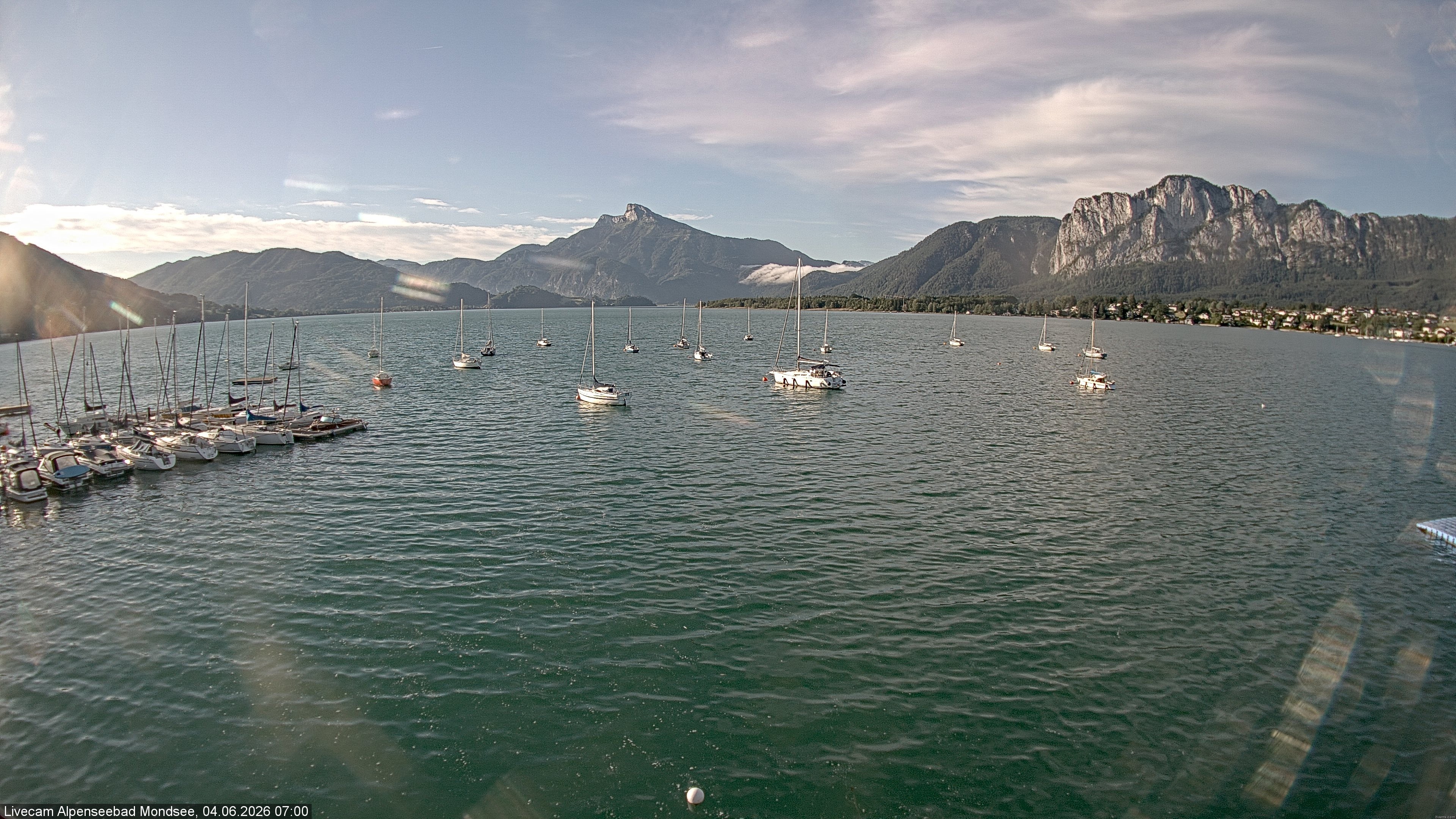 Archiv Foto Webcam Strandbad Alpenseebad am Mondsee