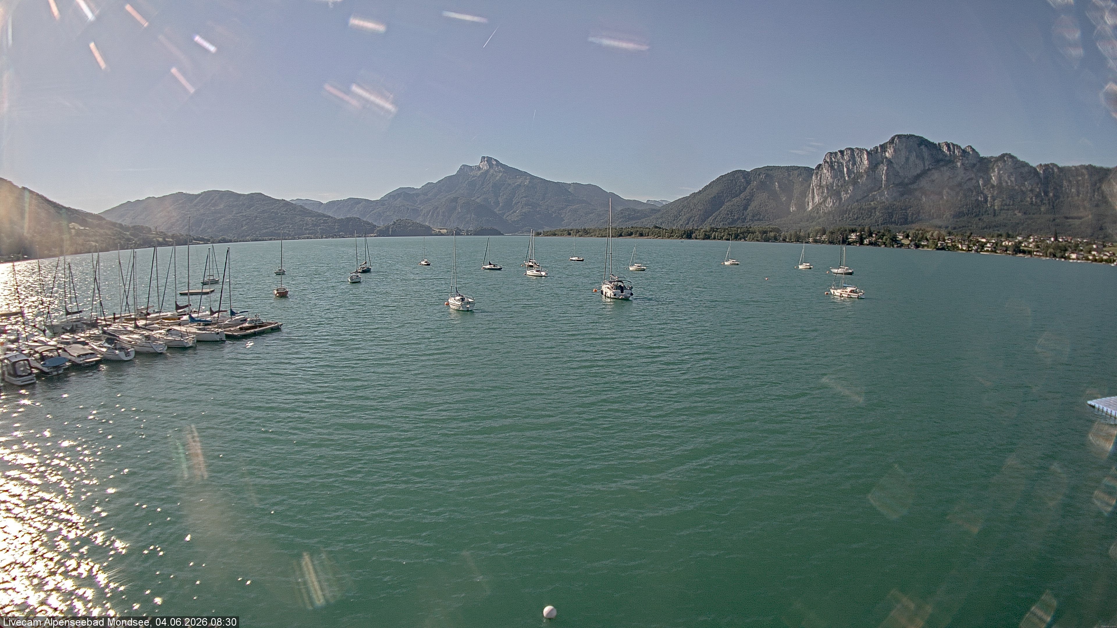 Archiv Foto Webcam Strandbad Alpenseebad am Mondsee