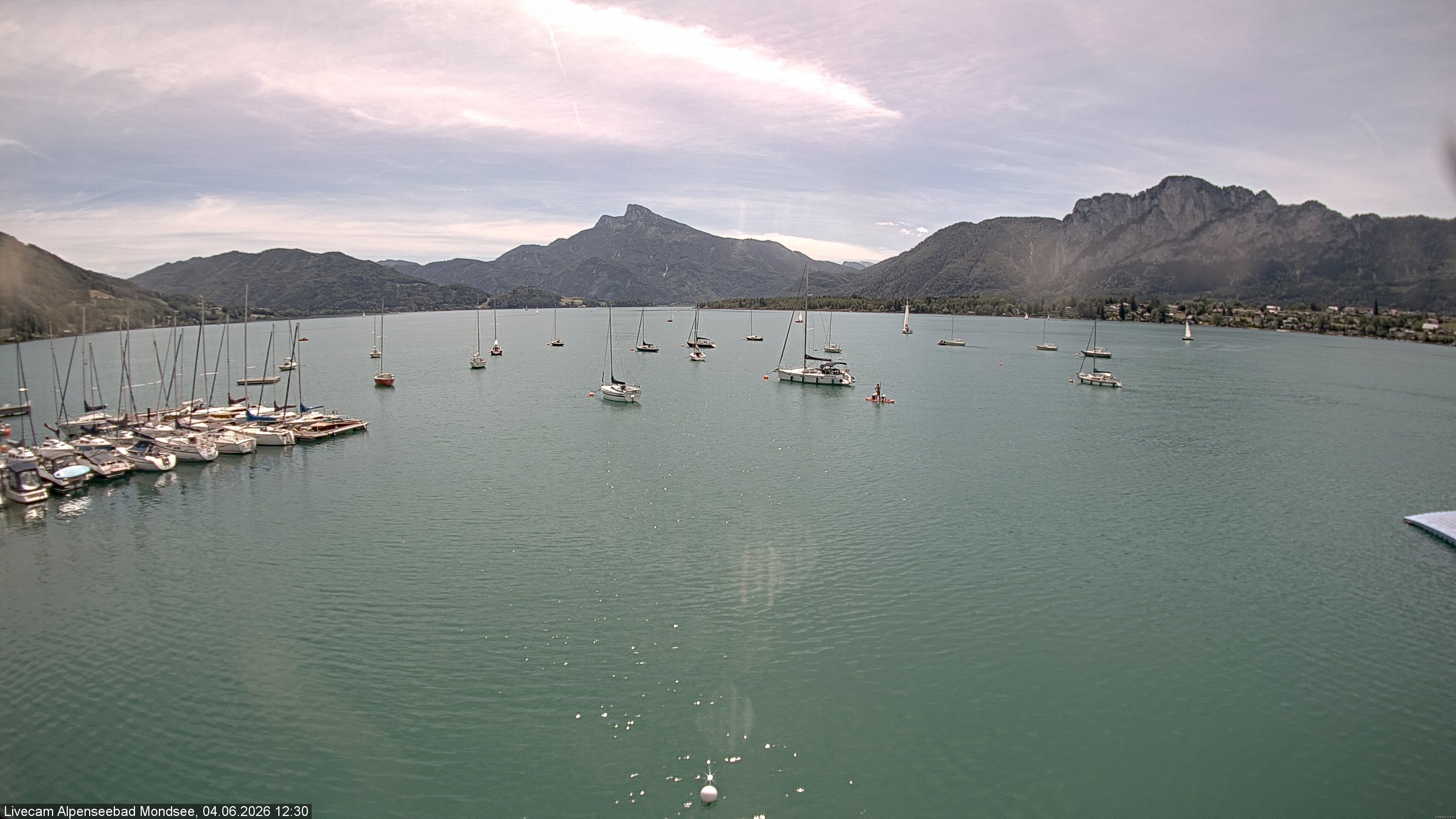 Archiv Foto Webcam Strandbad Alpenseebad am Mondsee