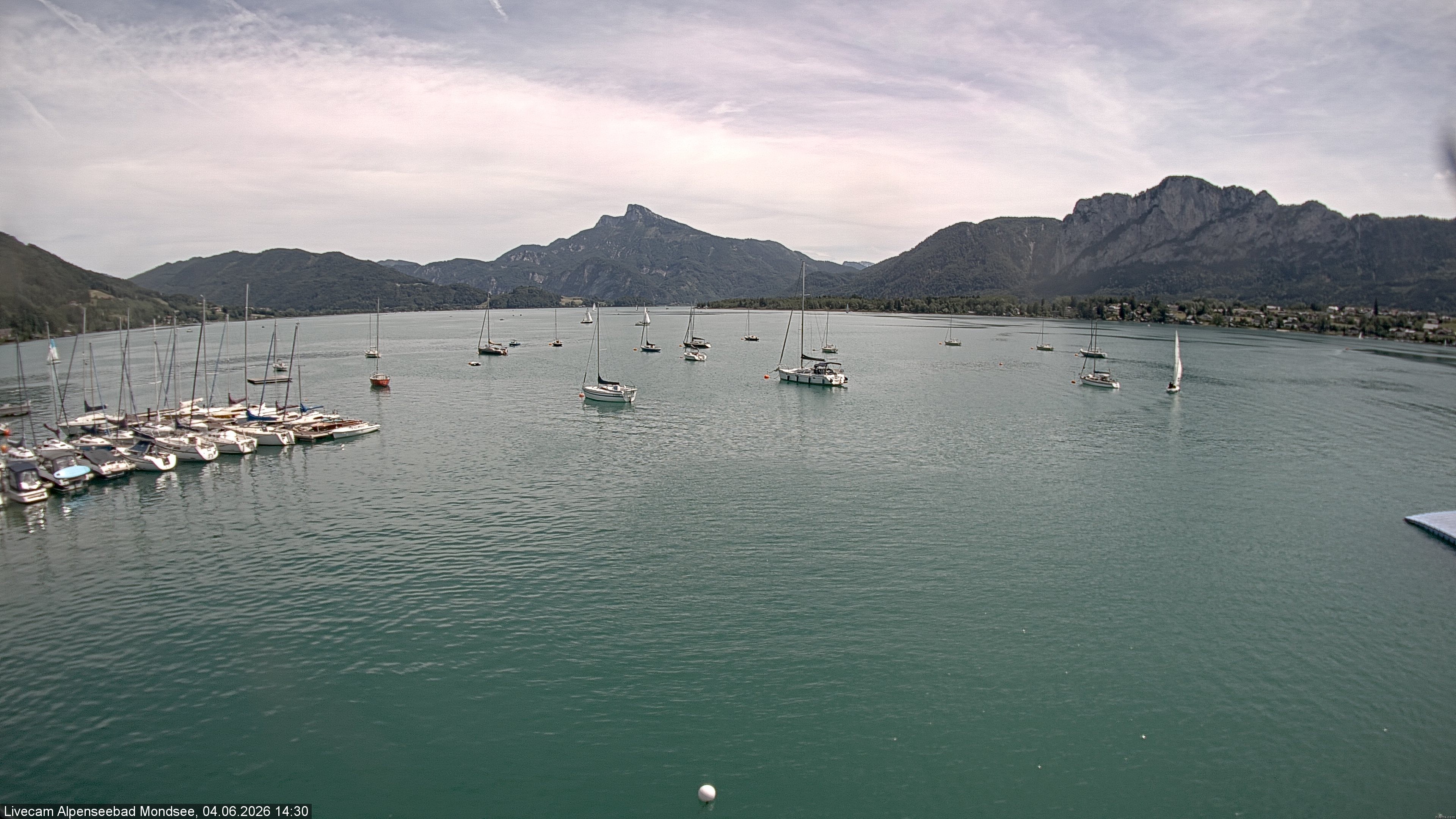 Archiv Foto Webcam Strandbad Alpenseebad am Mondsee