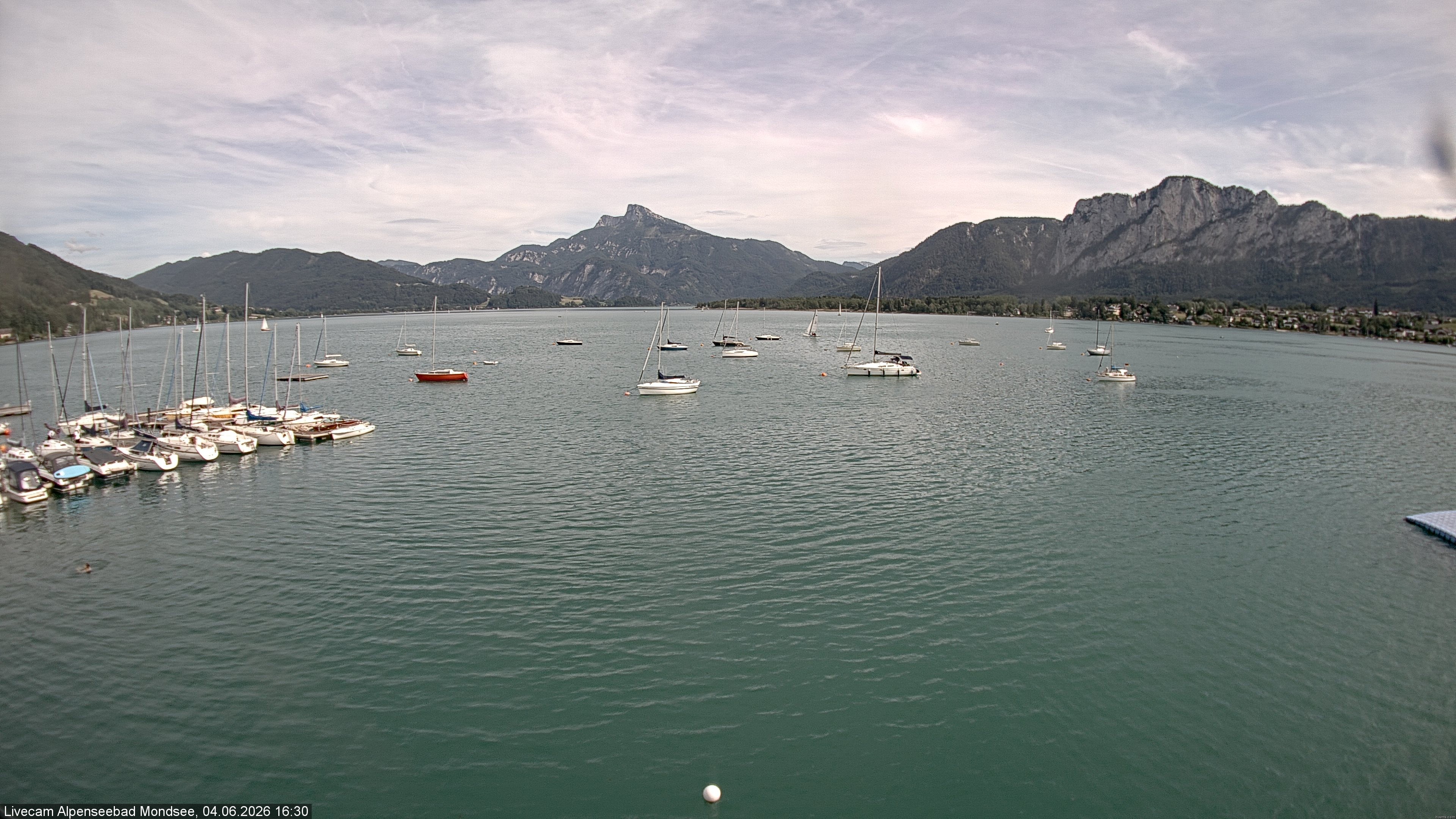 Archiv Foto Webcam Strandbad Alpenseebad am Mondsee