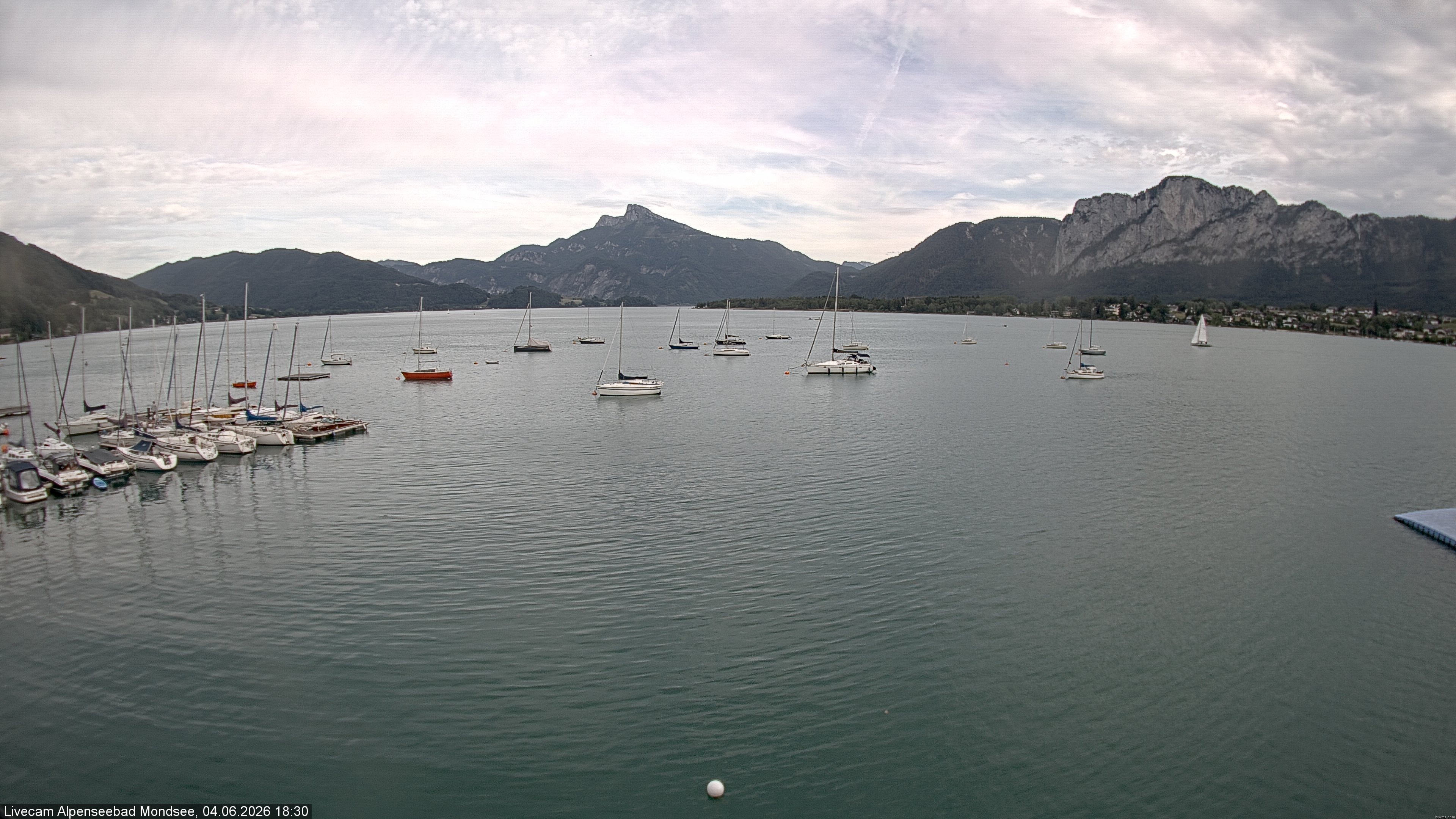 Archiv Foto Webcam Strandbad Alpenseebad am Mondsee