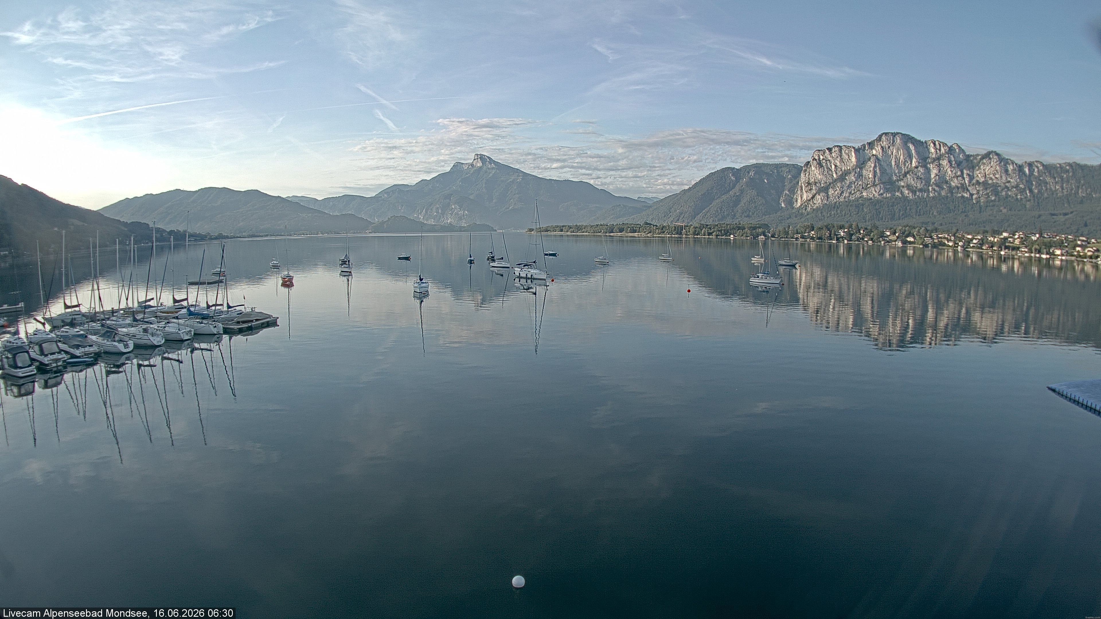 Archiv Foto Webcam Strandbad Alpenseebad am Mondsee