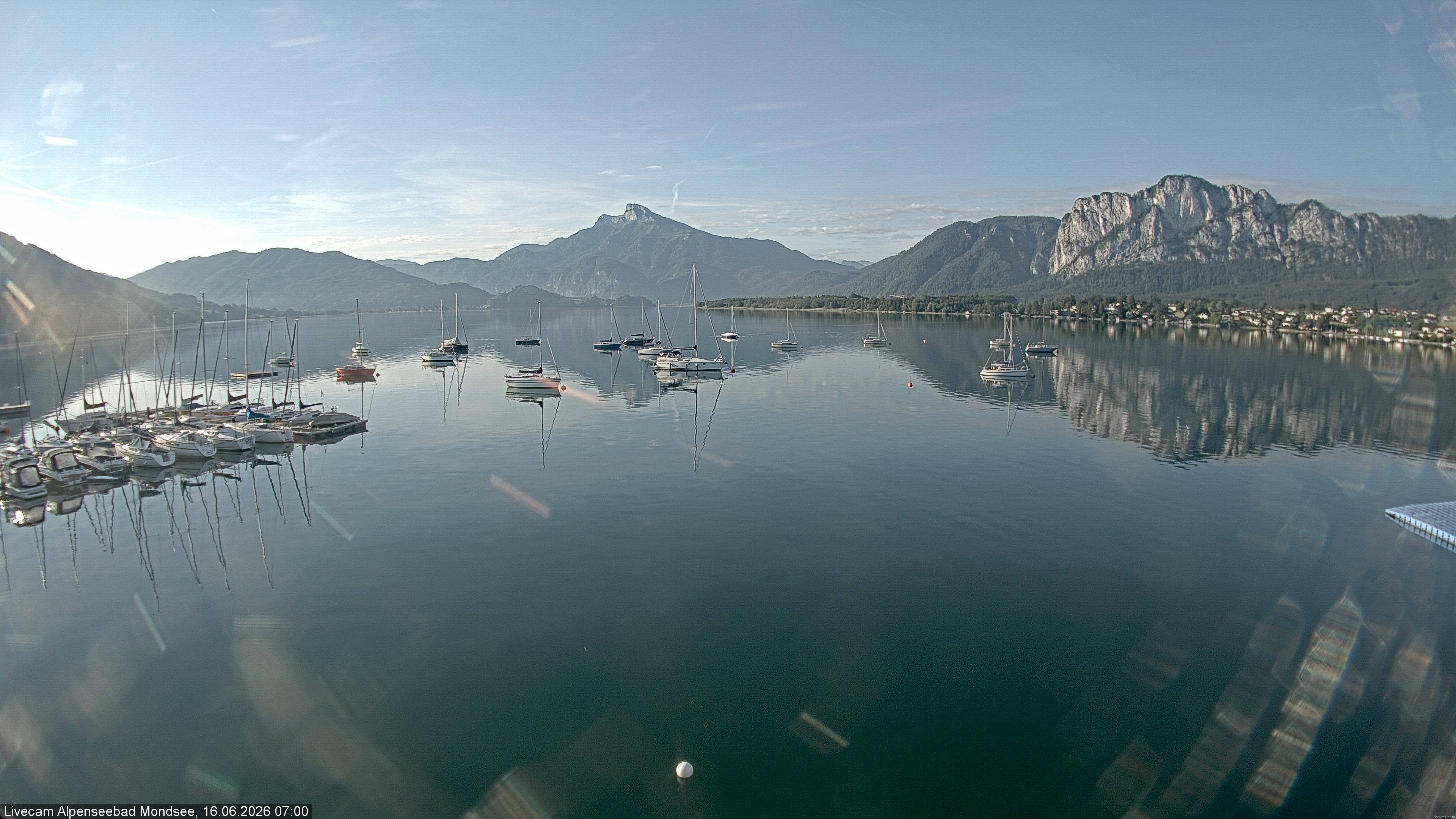 Archiv Foto Webcam Strandbad Alpenseebad am Mondsee