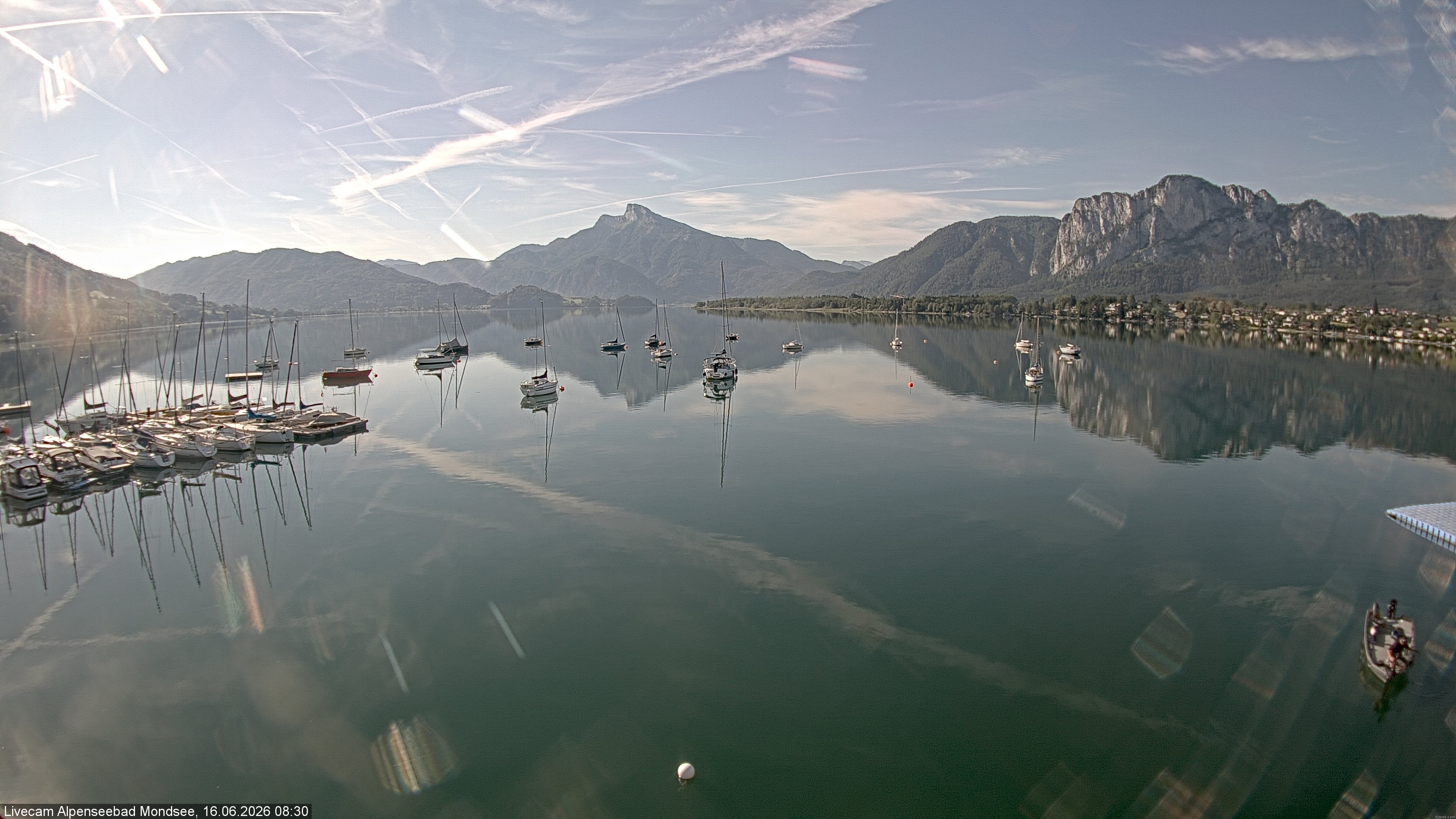 Archiv Foto Webcam Strandbad Alpenseebad am Mondsee