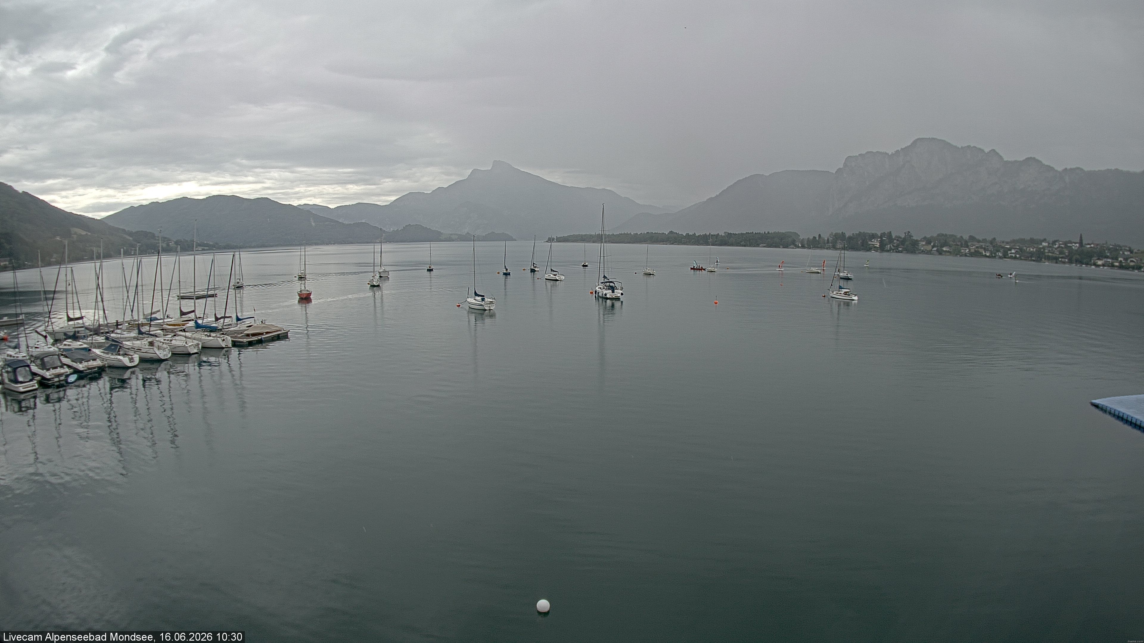 Archiv Foto Webcam Strandbad Alpenseebad am Mondsee