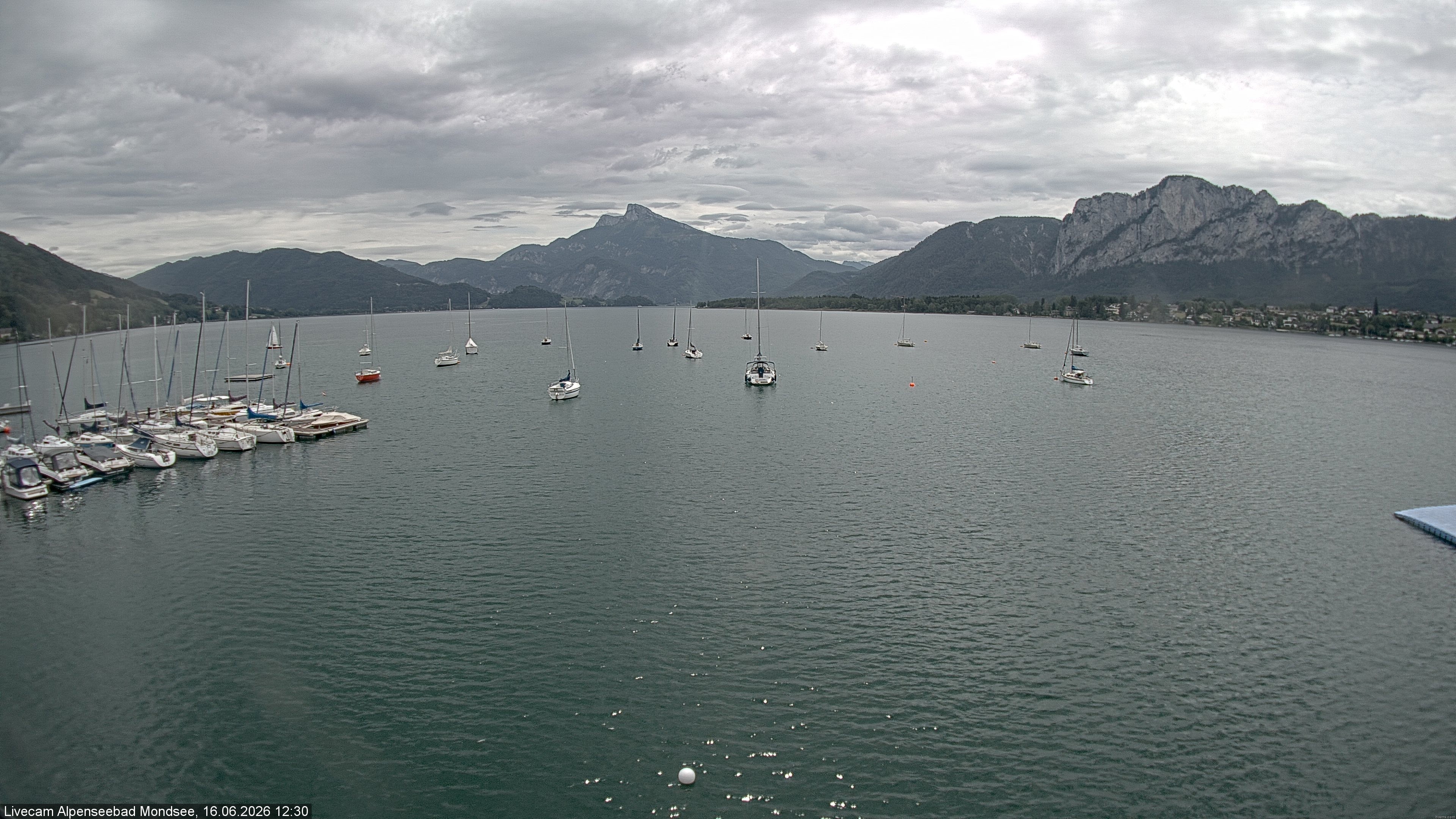 Archiv Foto Webcam Strandbad Alpenseebad am Mondsee