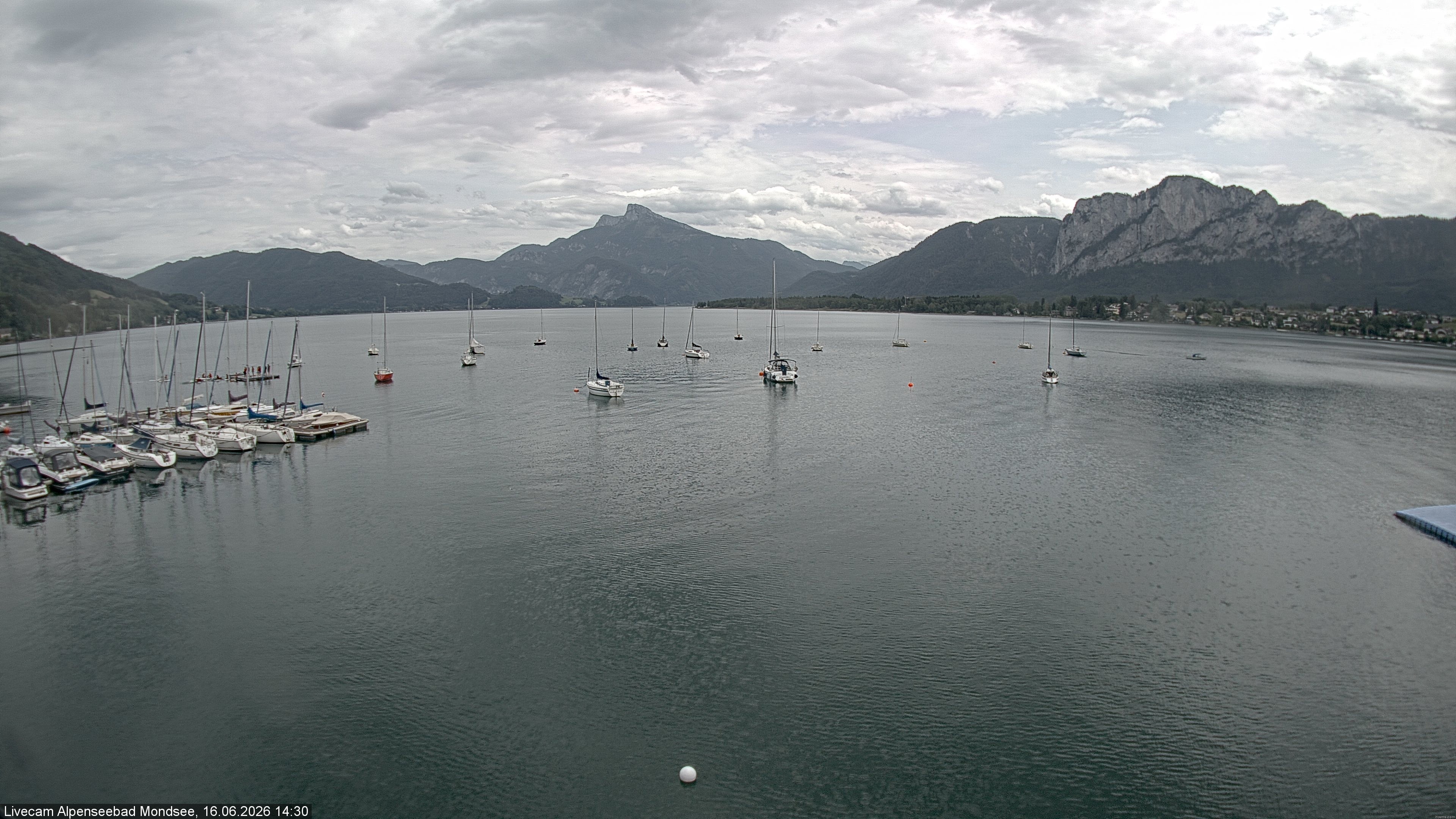 Archiv Foto Webcam Strandbad Alpenseebad am Mondsee