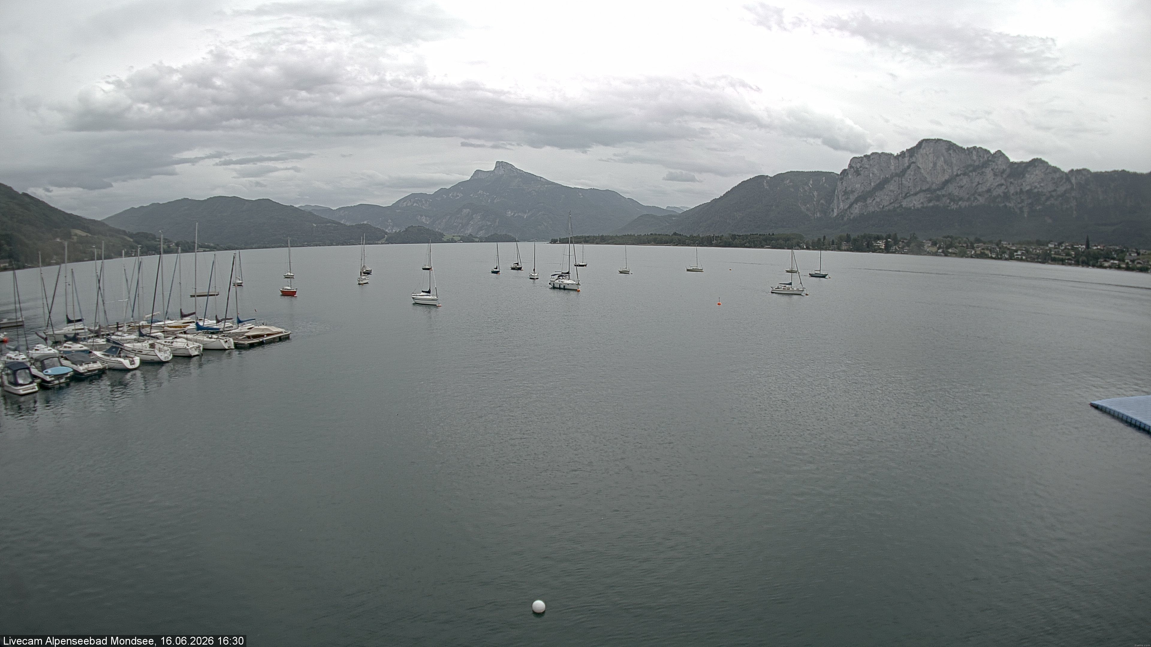 Archiv Foto Webcam Strandbad Alpenseebad am Mondsee
