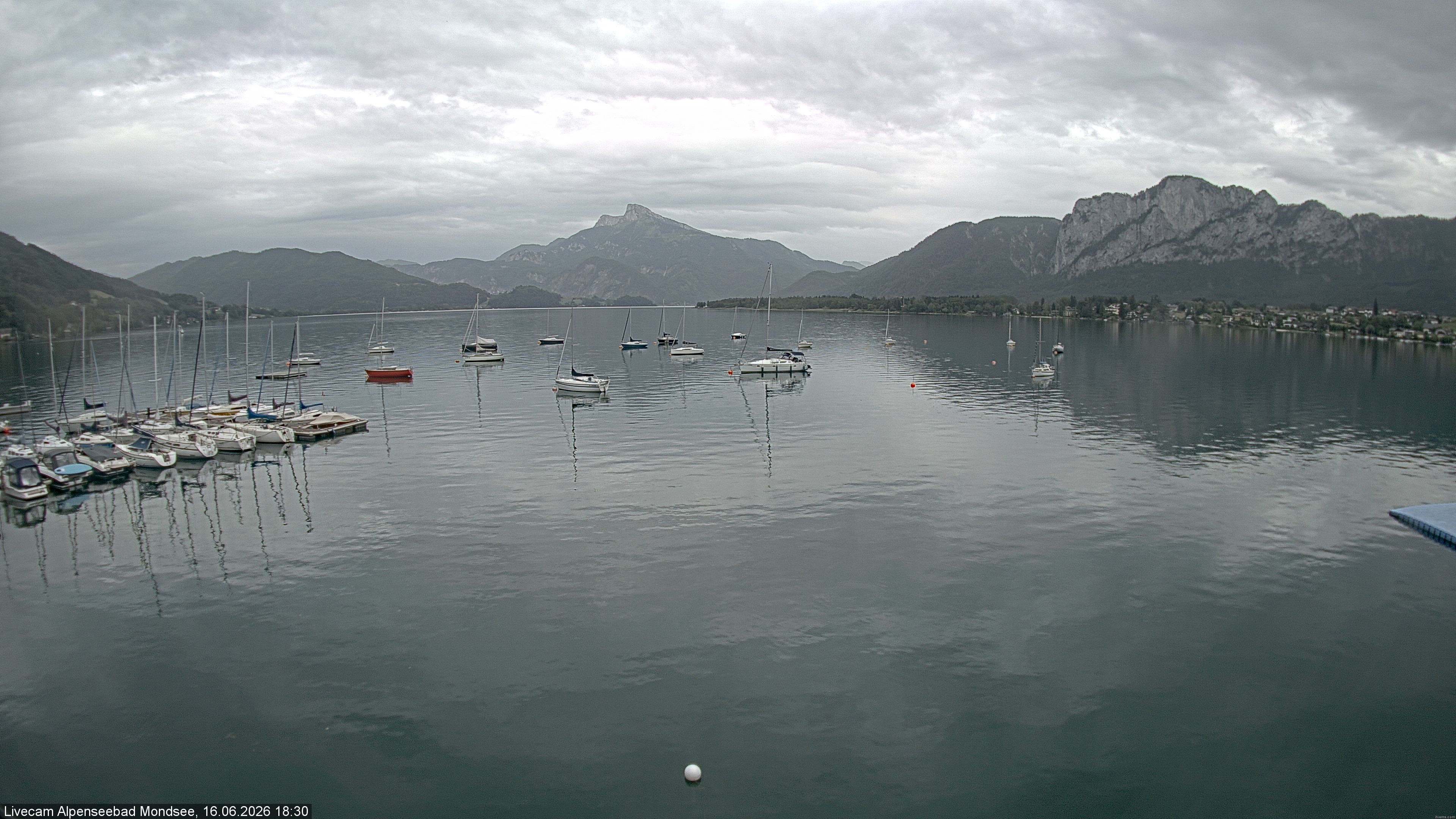 Archiv Foto Webcam Strandbad Alpenseebad am Mondsee
