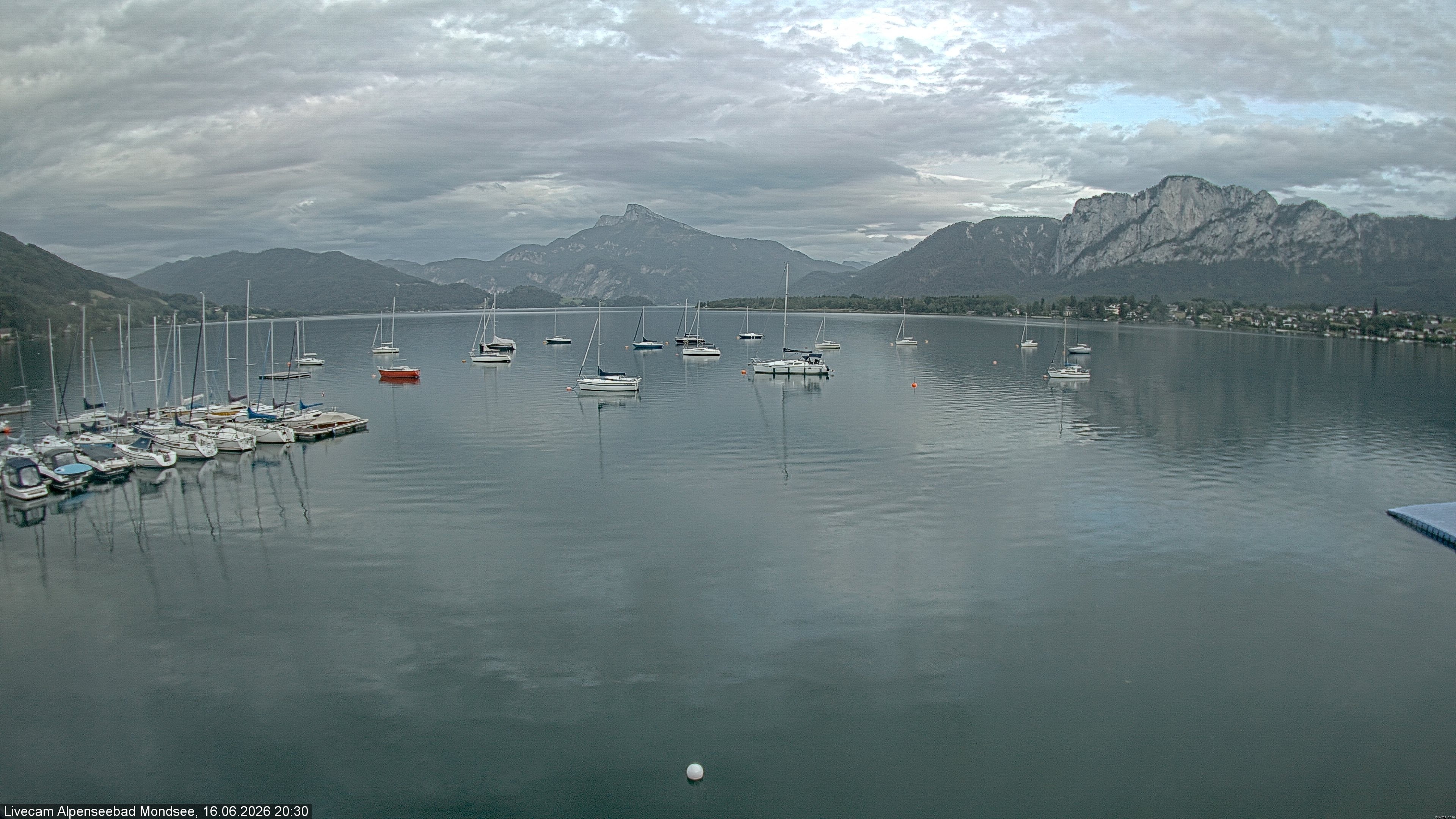 Archiv Foto Webcam Strandbad Alpenseebad am Mondsee