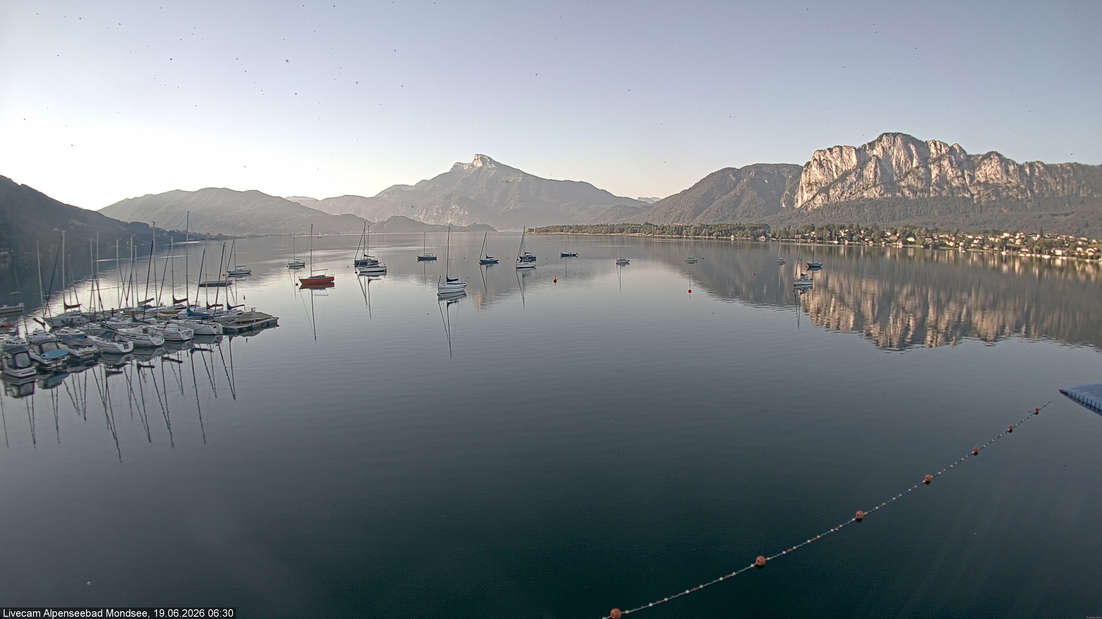 Archiv Foto Webcam Strandbad Alpenseebad am Mondsee