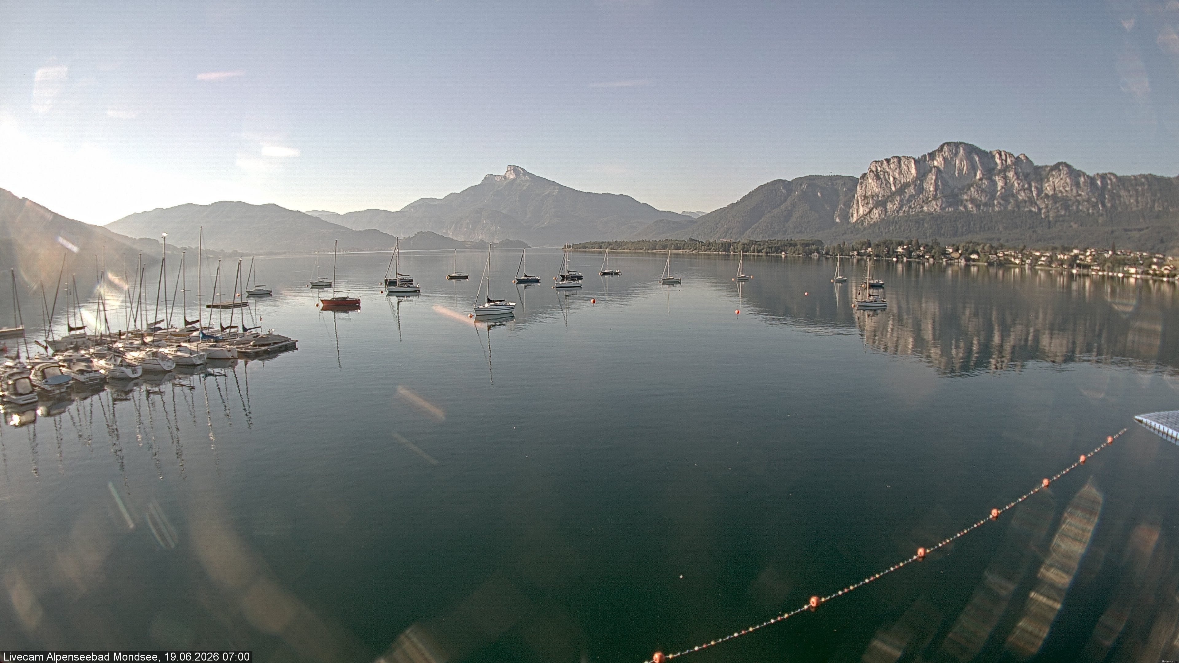 Archiv Foto Webcam Strandbad Alpenseebad am Mondsee