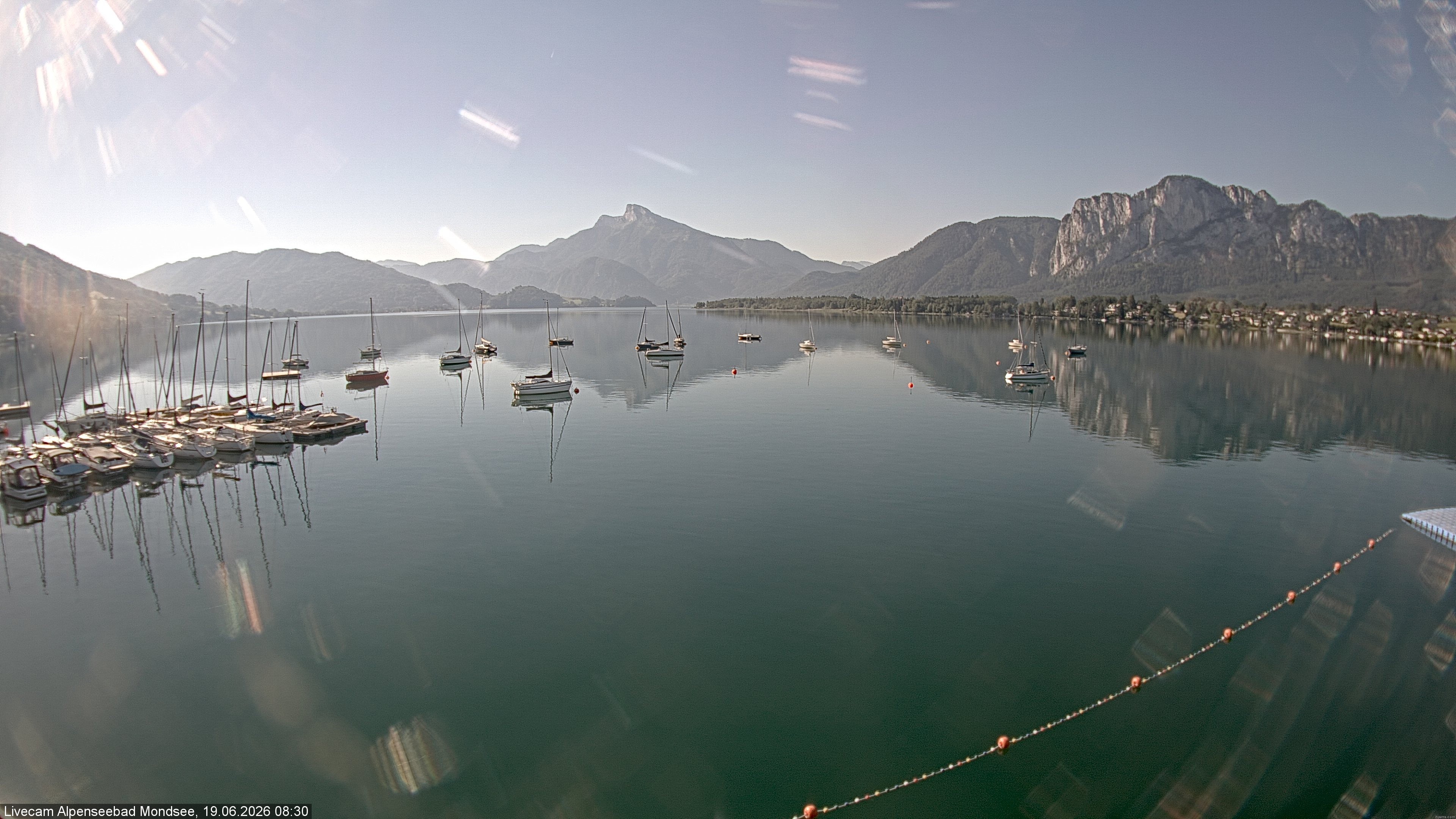 Archiv Foto Webcam Strandbad Alpenseebad am Mondsee