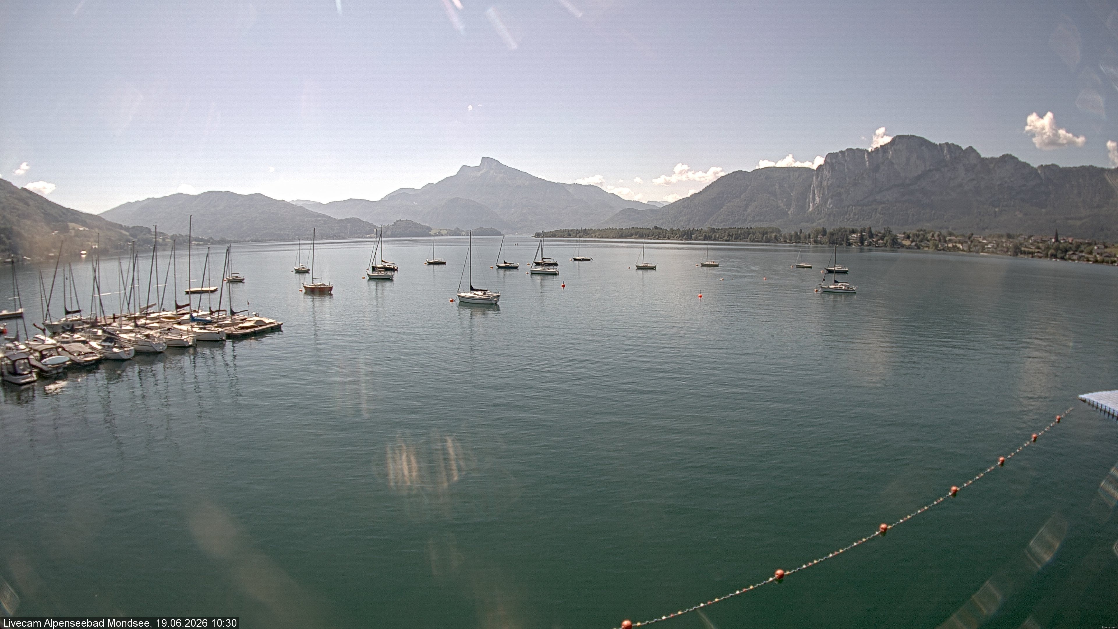 Archiv Foto Webcam Strandbad Alpenseebad am Mondsee