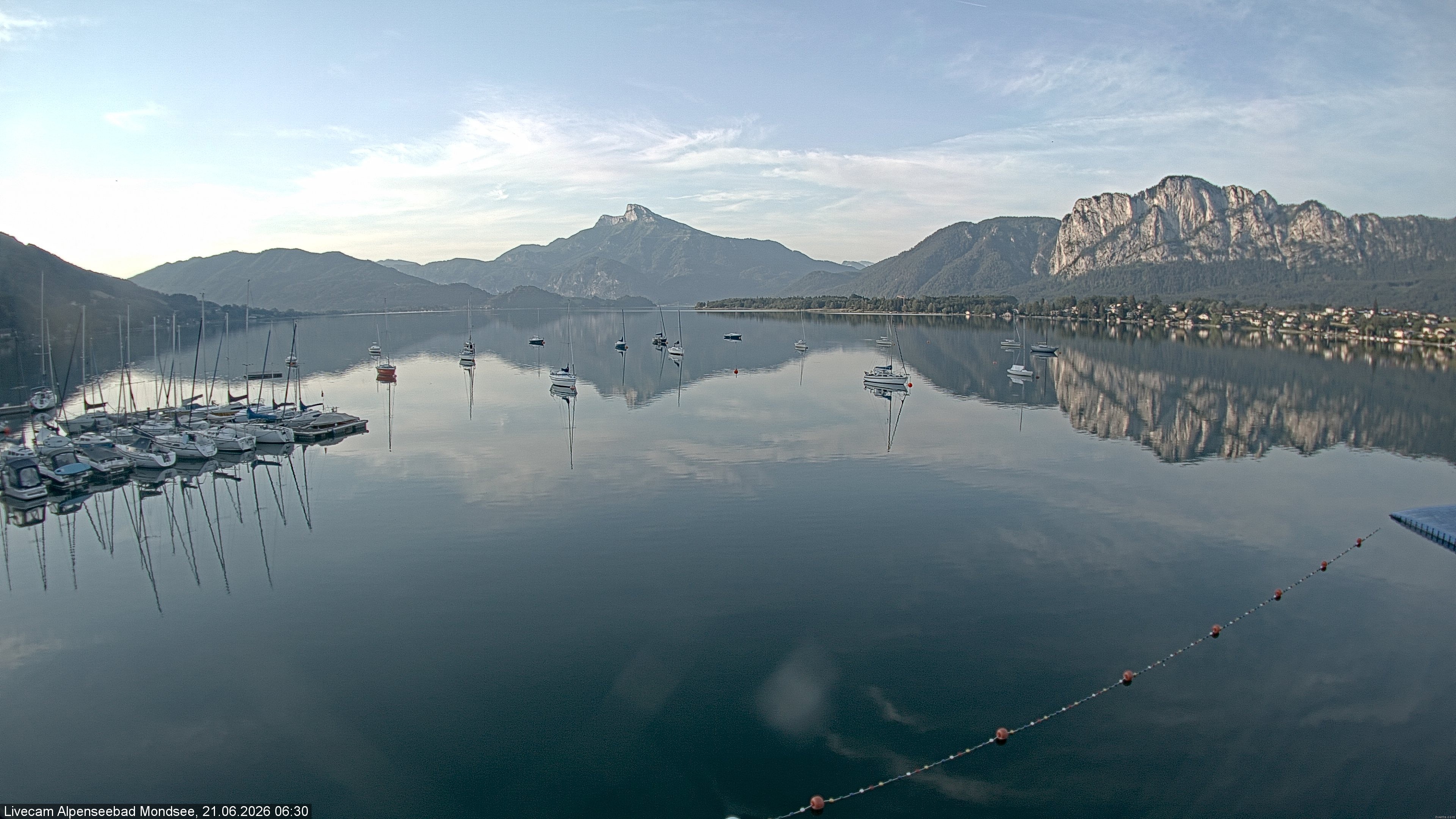 Archiv Foto Webcam Strandbad Alpenseebad am Mondsee
