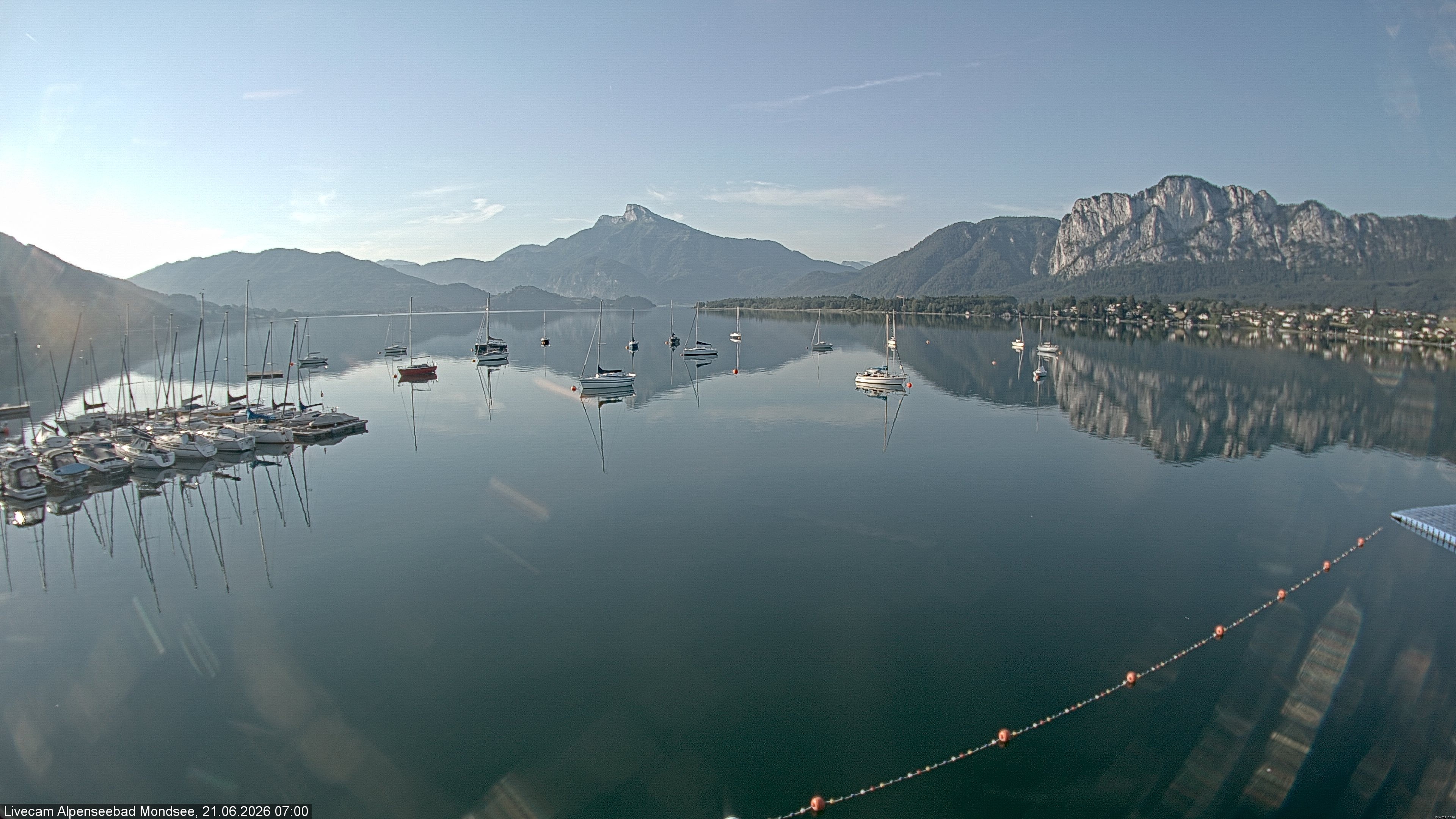 Archiv Foto Webcam Strandbad Alpenseebad am Mondsee
