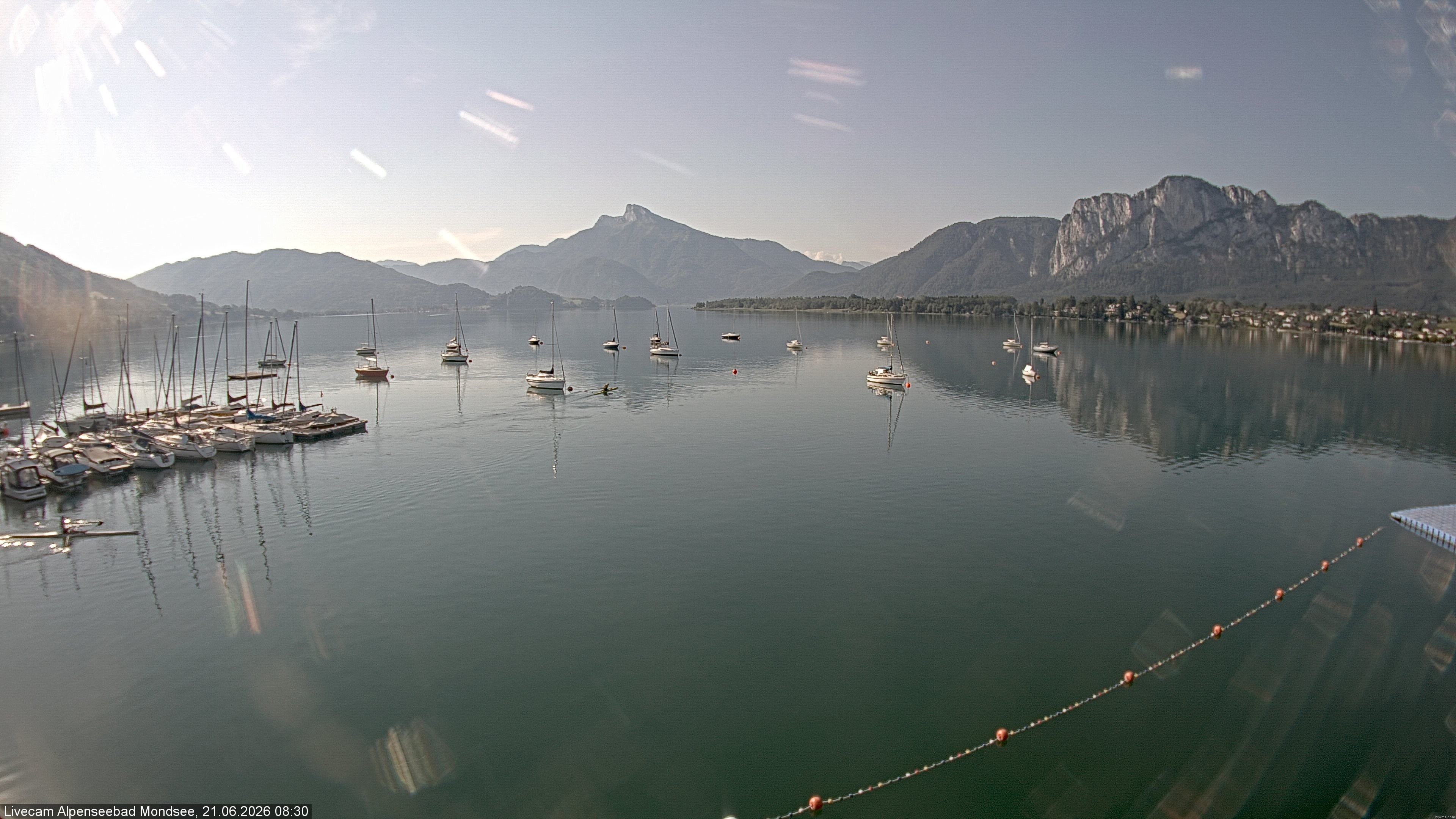 Archiv Foto Webcam Strandbad Alpenseebad am Mondsee