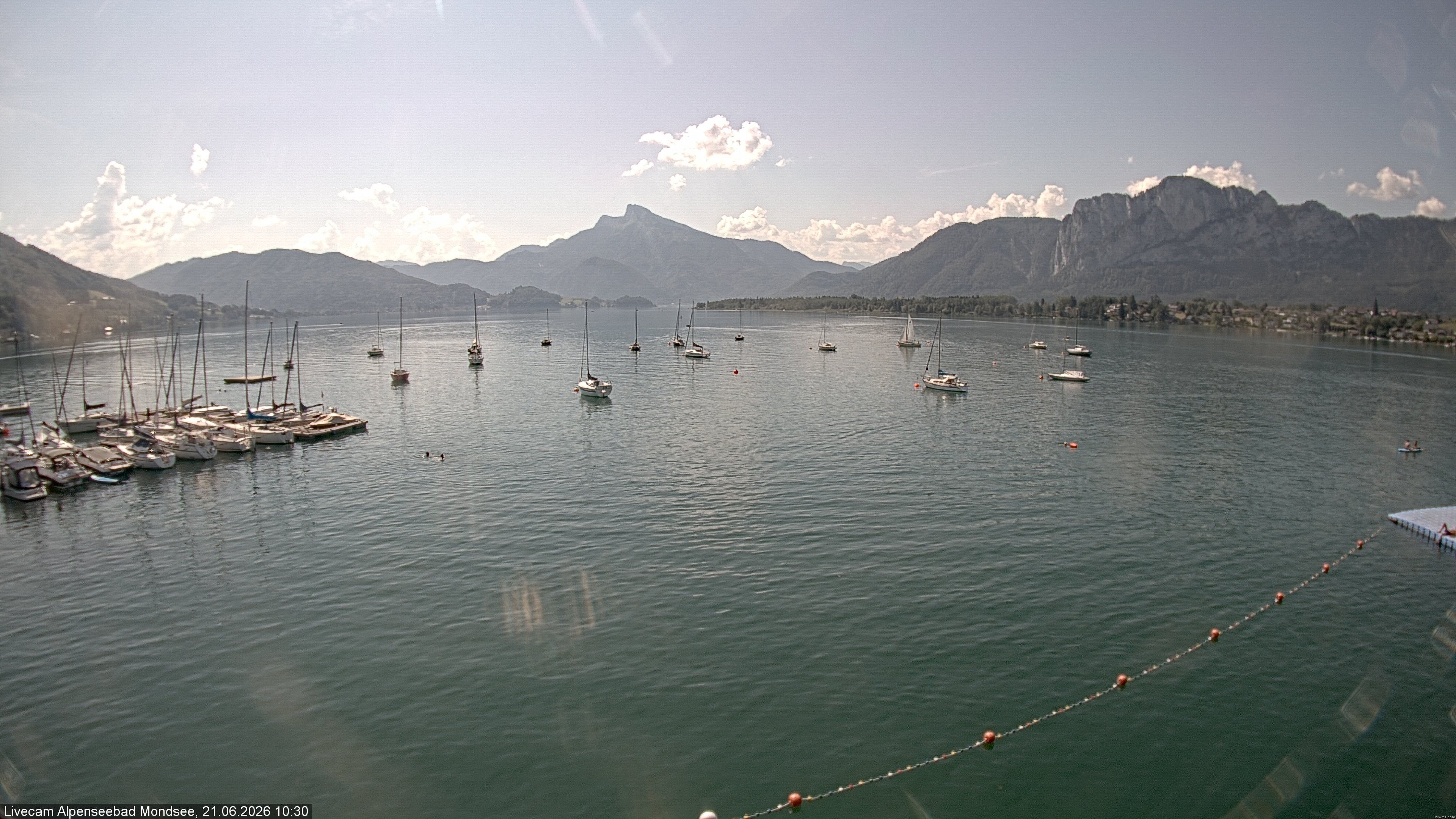 Archiv Foto Webcam Strandbad Alpenseebad am Mondsee
