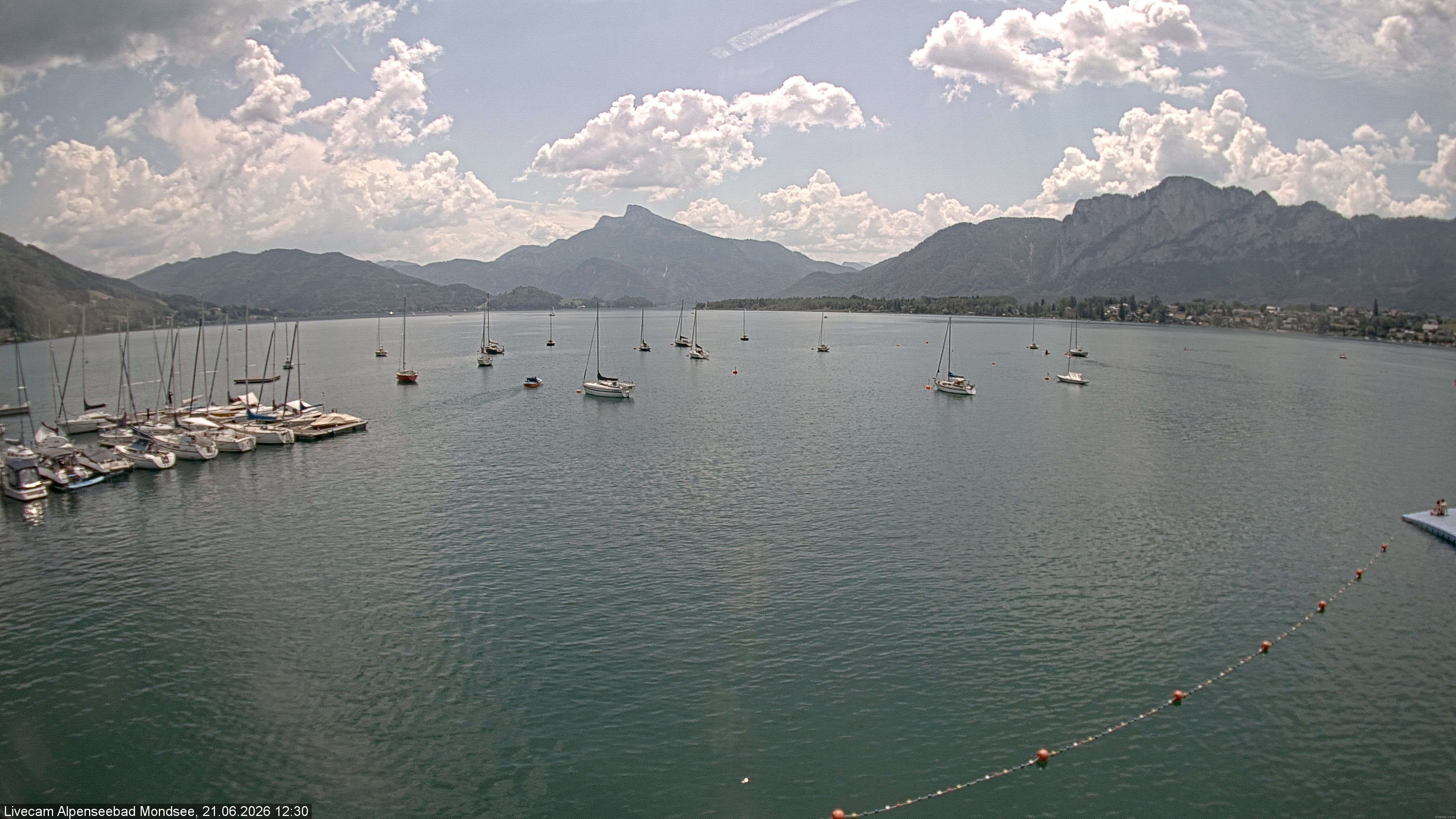 Archiv Foto Webcam Strandbad Alpenseebad am Mondsee