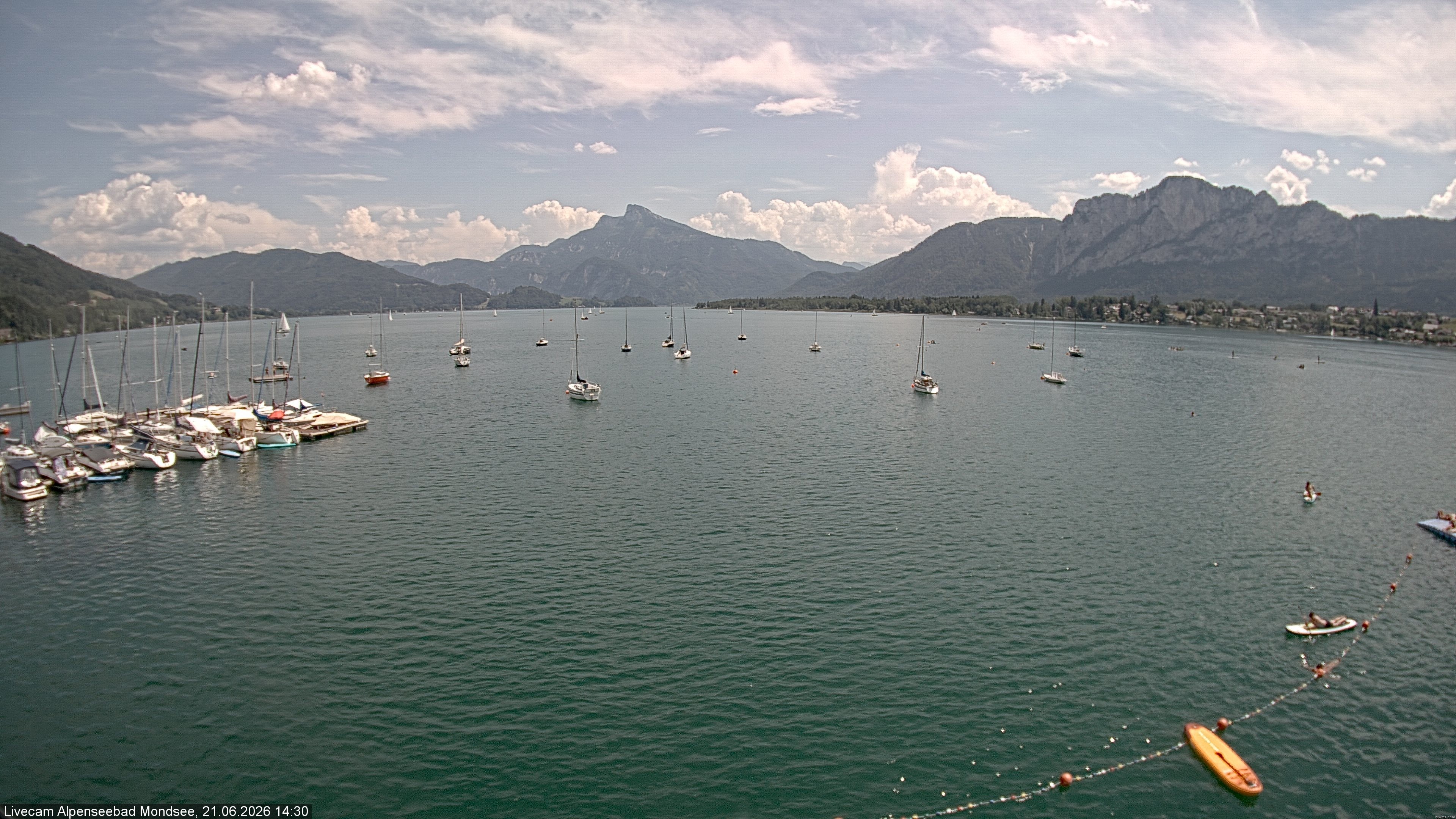 Archiv Foto Webcam Strandbad Alpenseebad am Mondsee