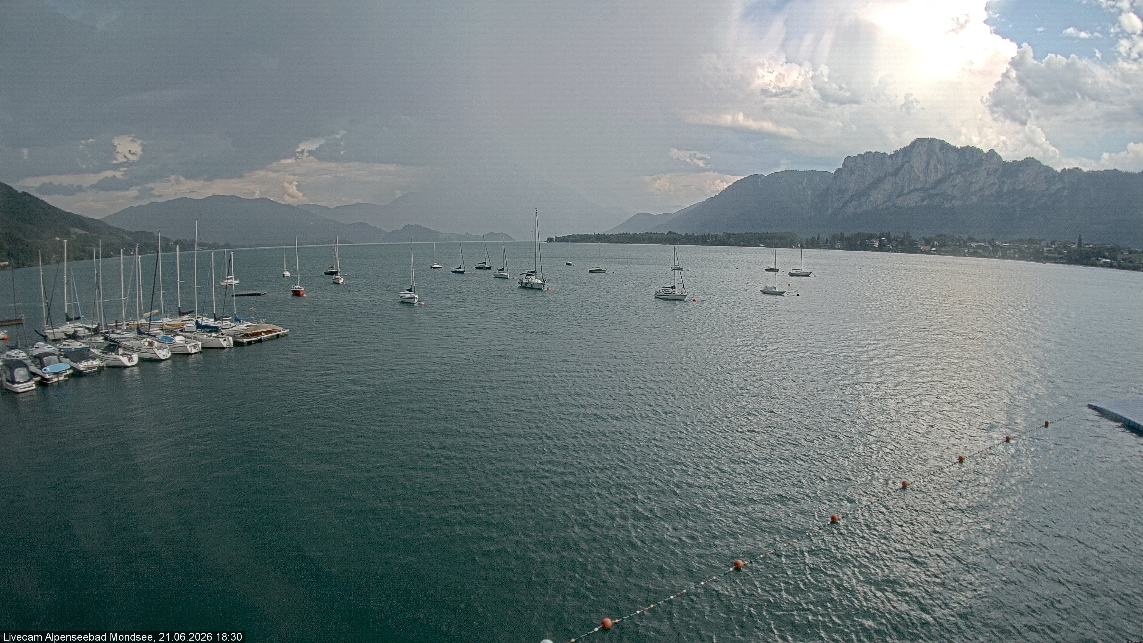 Archiv Foto Webcam Strandbad Alpenseebad am Mondsee