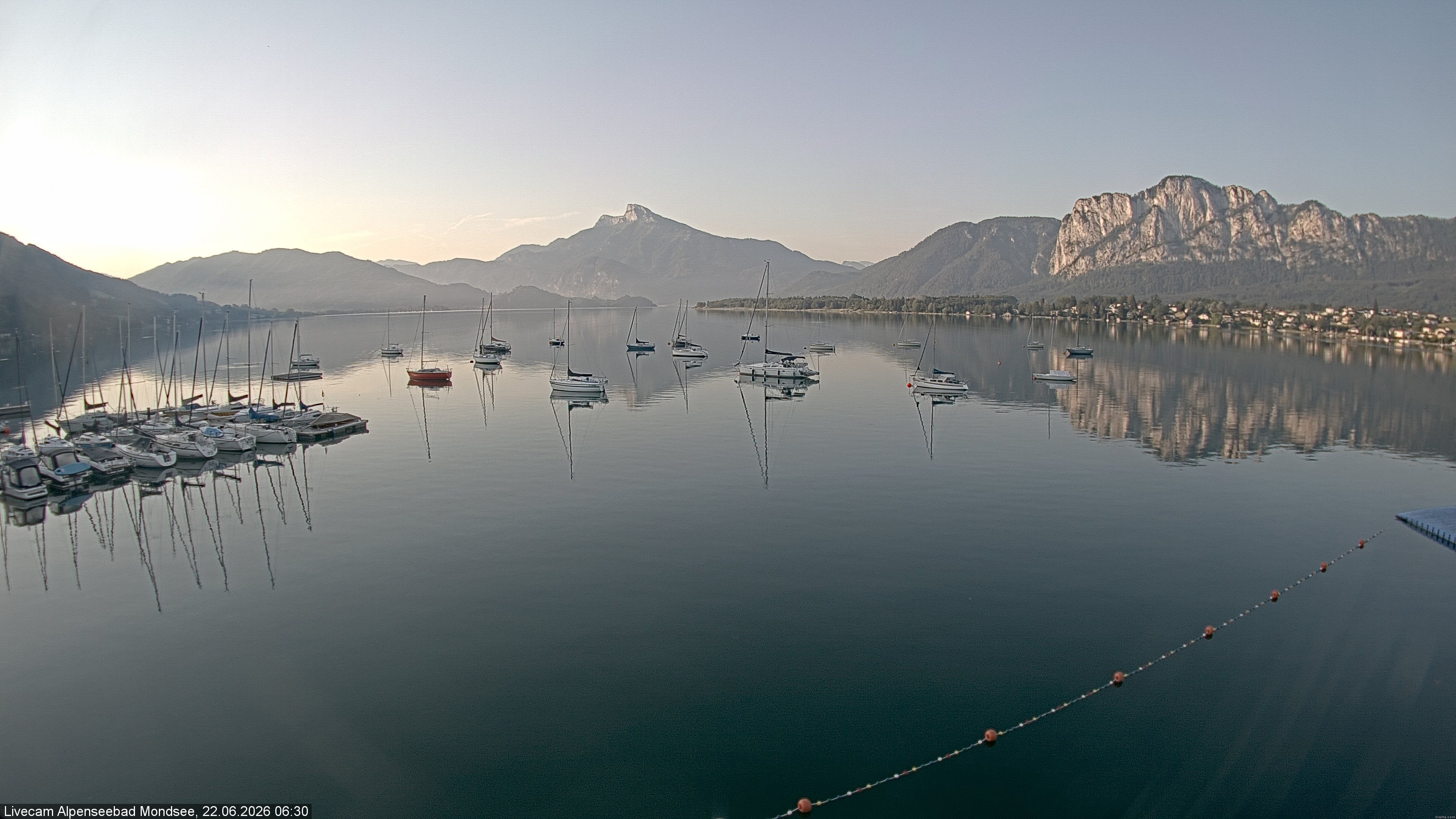 Archiv Foto Webcam Strandbad Alpenseebad am Mondsee