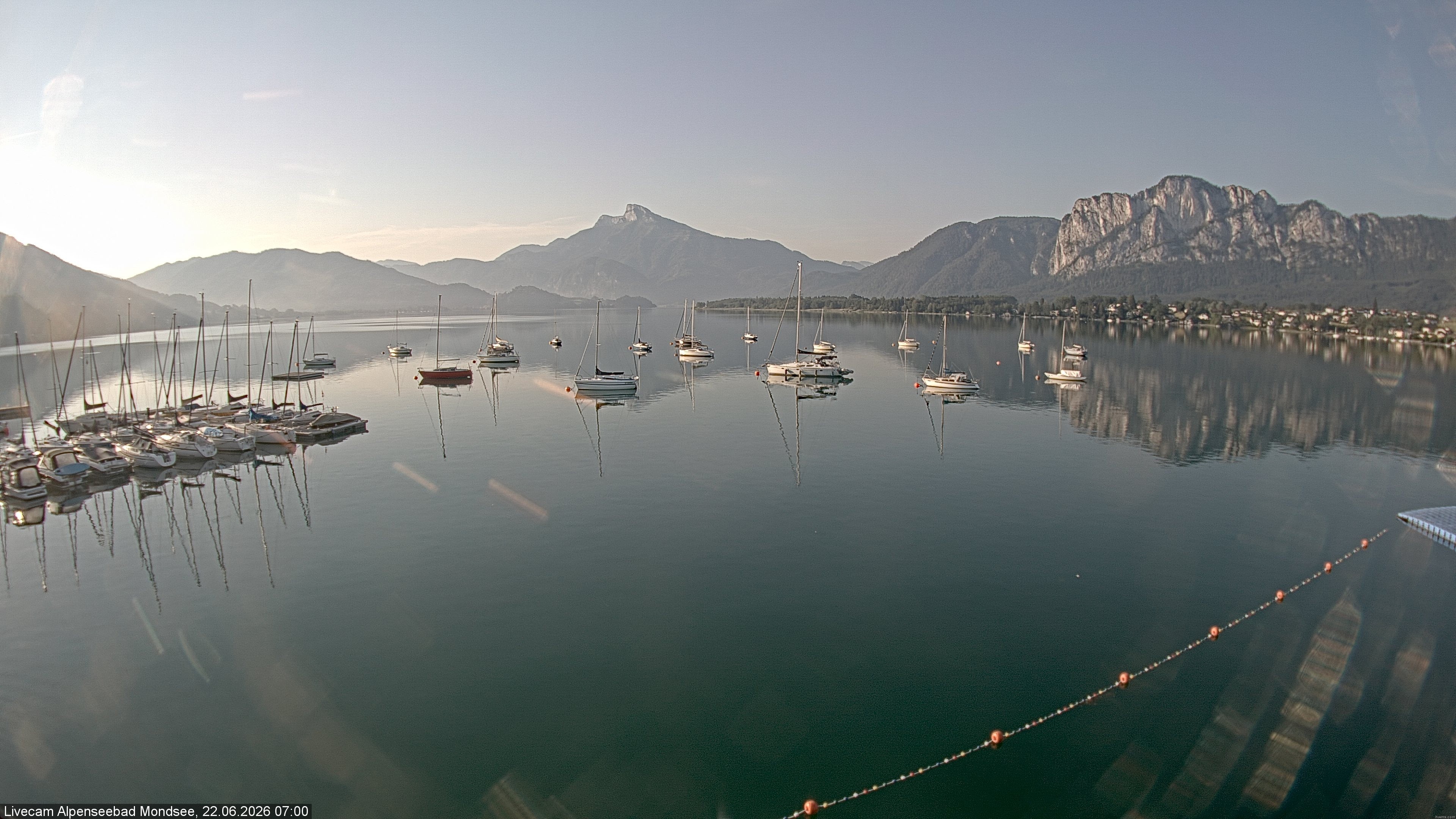 Archiv Foto Webcam Strandbad Alpenseebad am Mondsee