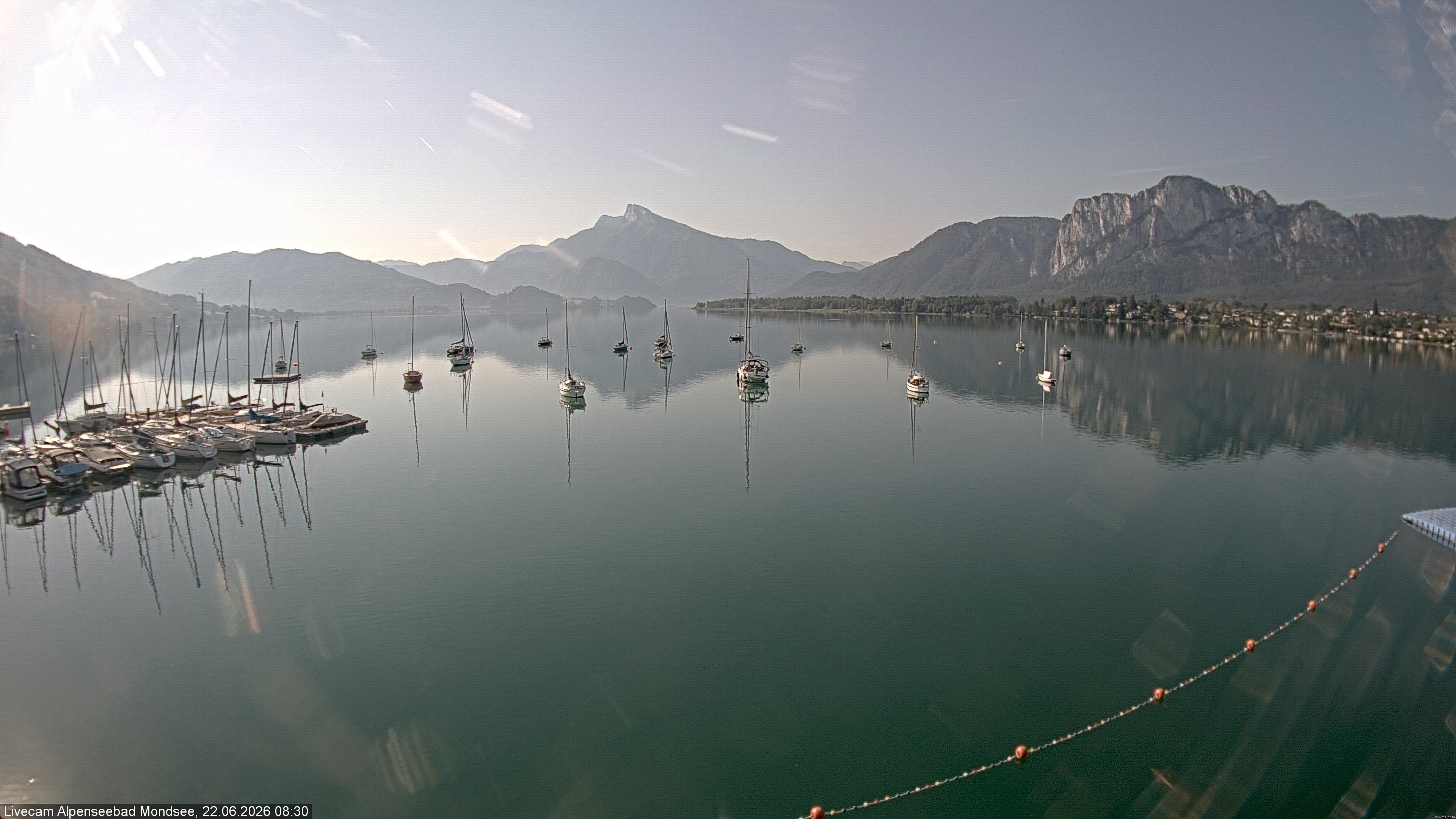 Archiv Foto Webcam Strandbad Alpenseebad am Mondsee