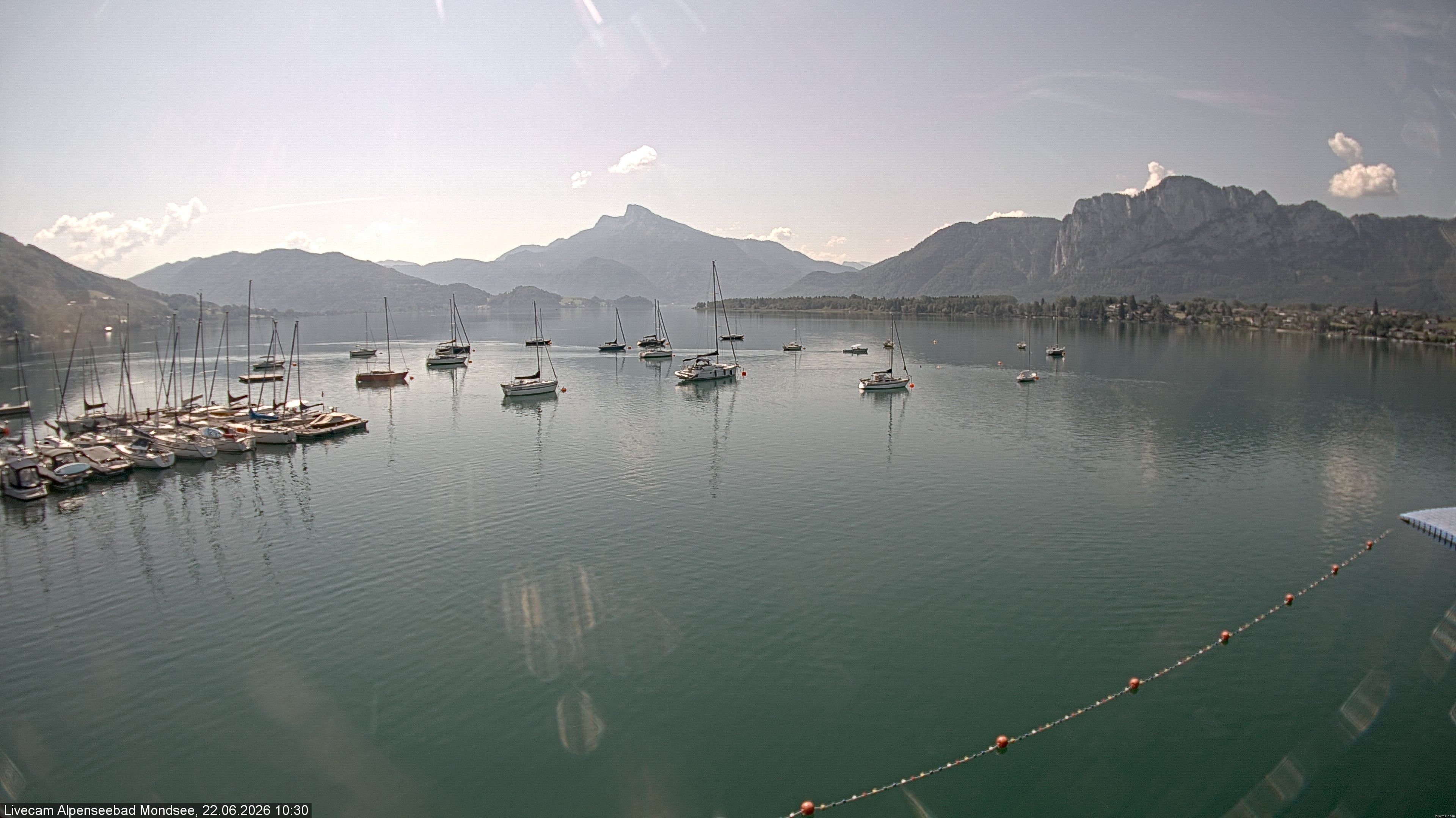 Archiv Foto Webcam Strandbad Alpenseebad am Mondsee