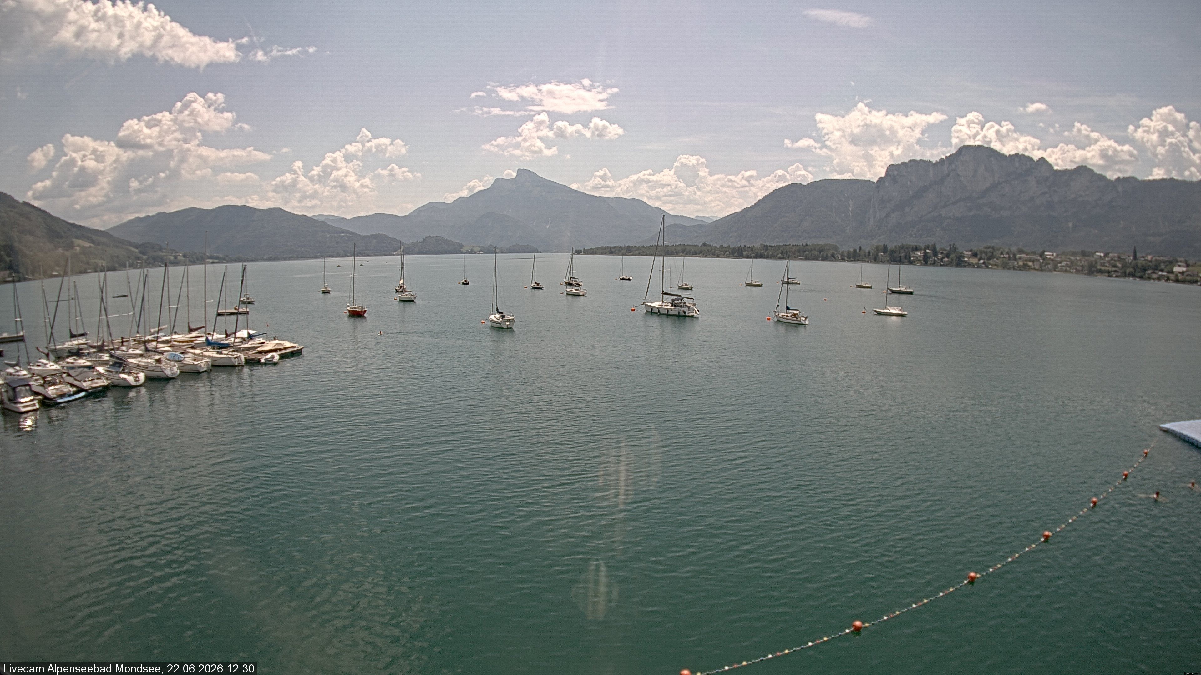 Archiv Foto Webcam Strandbad Alpenseebad am Mondsee