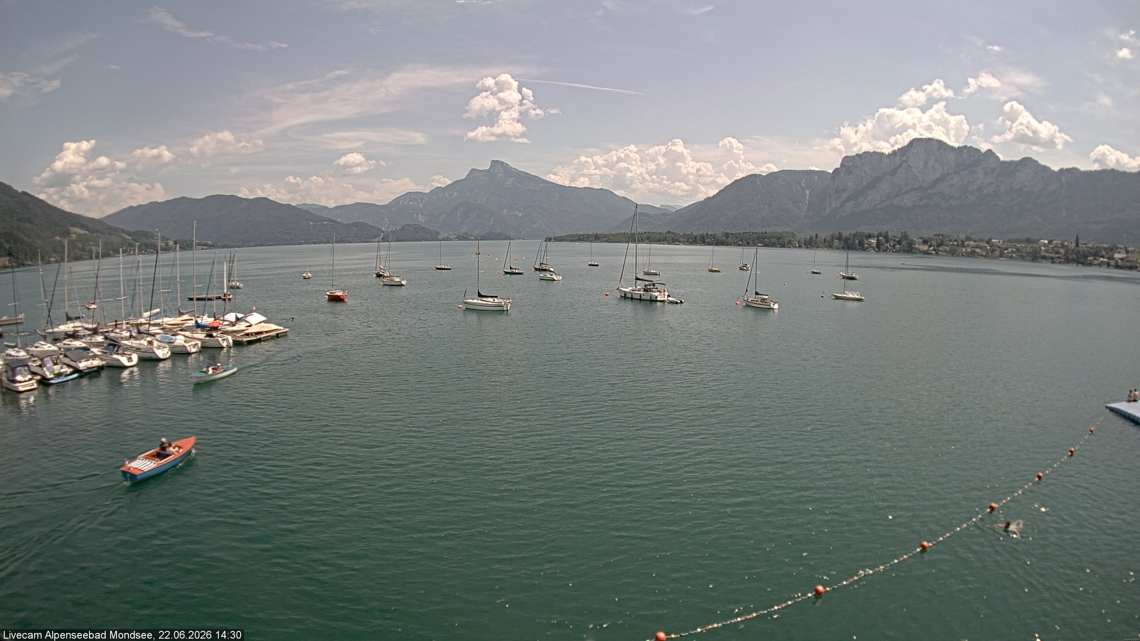 Archiv Foto Webcam Strandbad Alpenseebad am Mondsee