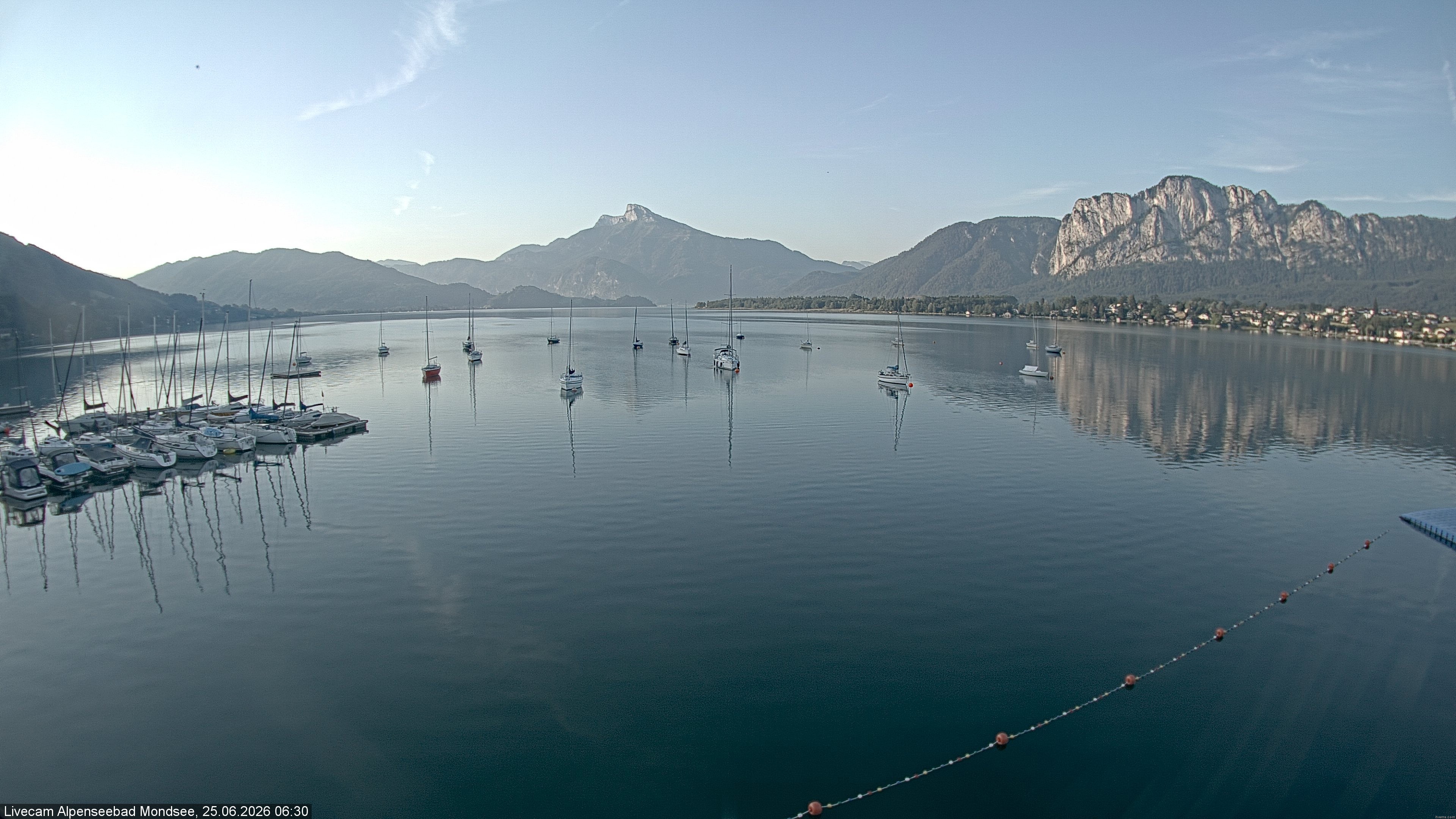 Archiv Foto Webcam Strandbad Alpenseebad am Mondsee