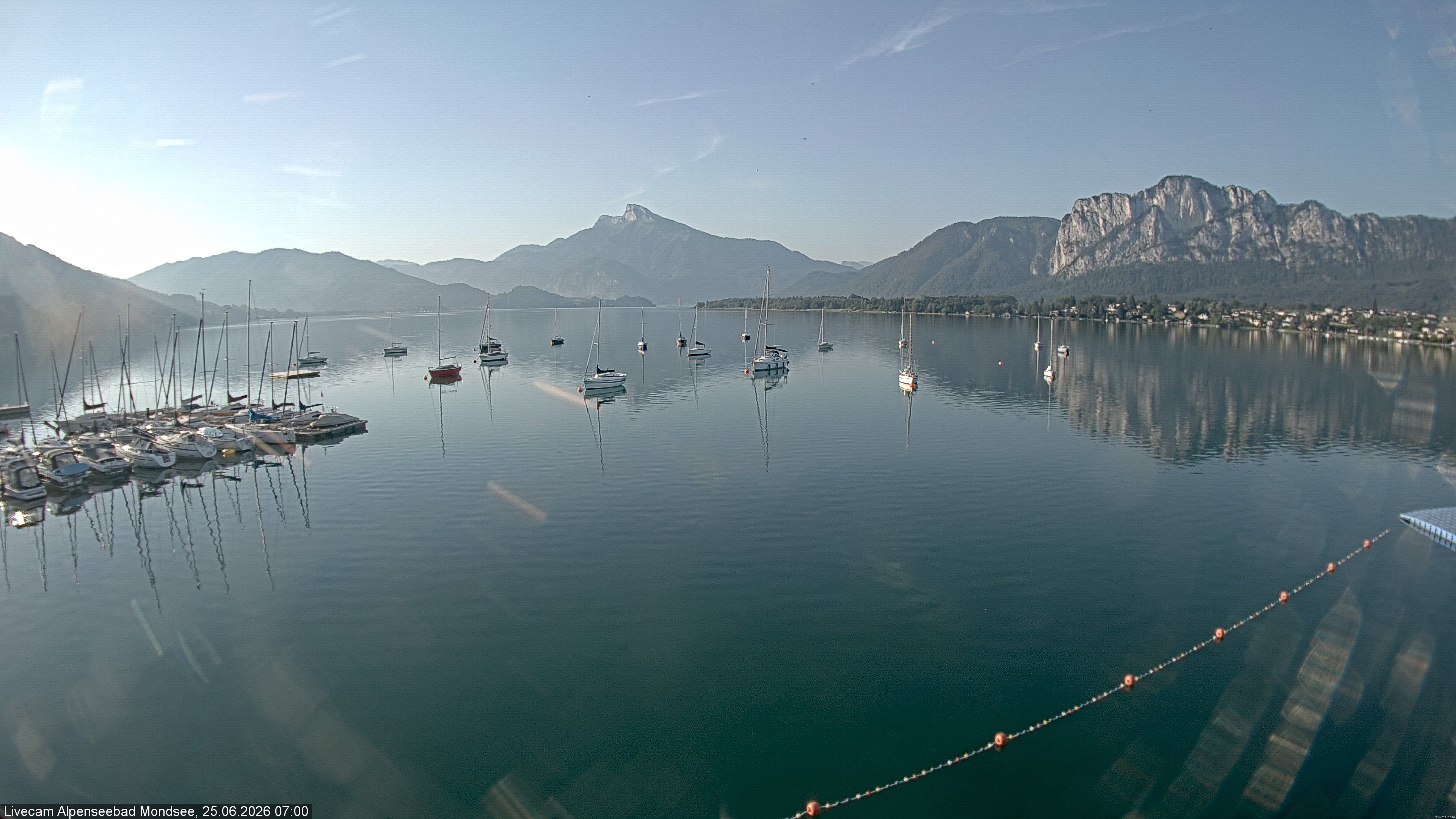 Archiv Foto Webcam Strandbad Alpenseebad am Mondsee