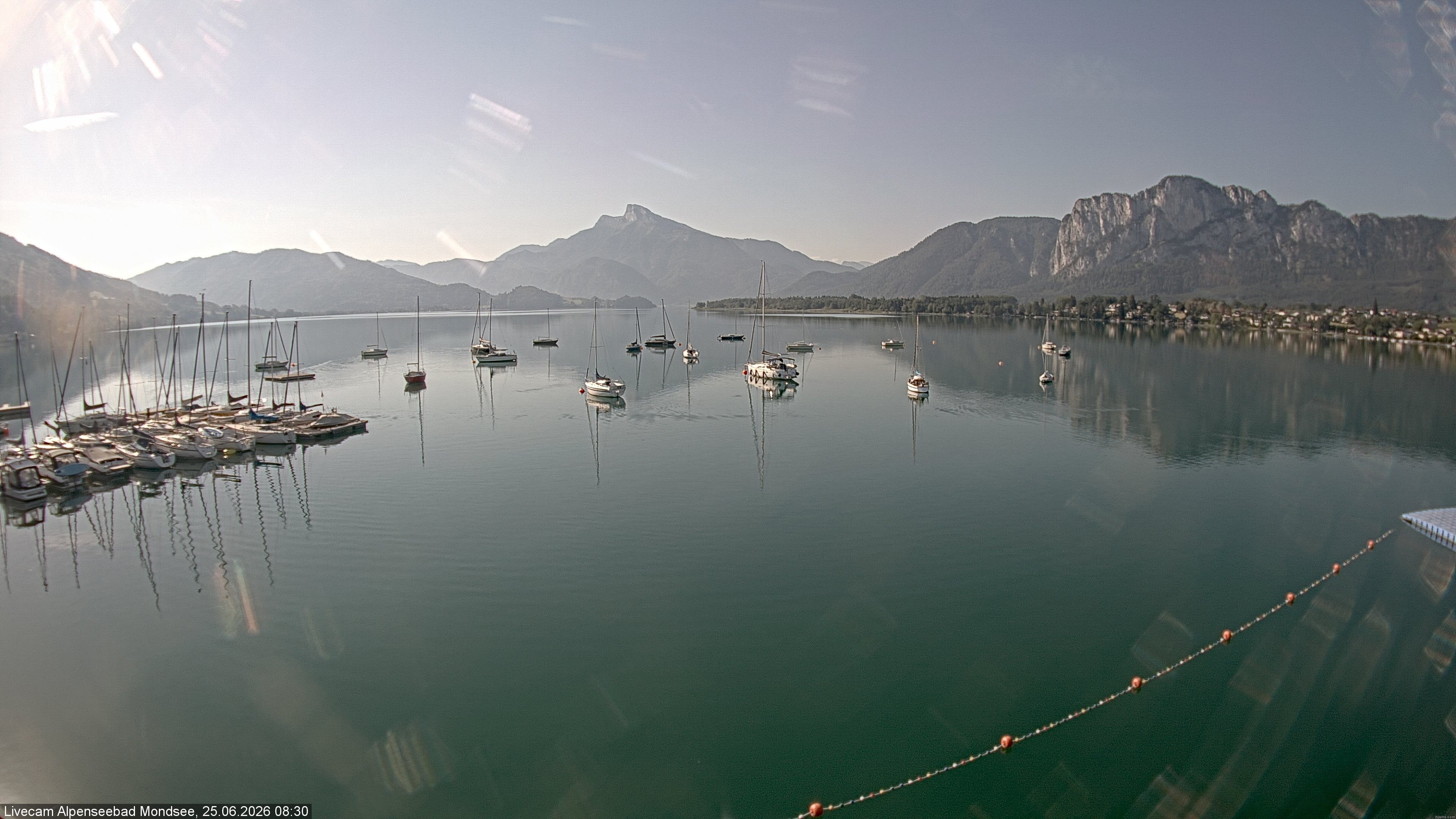 Archiv Foto Webcam Strandbad Alpenseebad am Mondsee