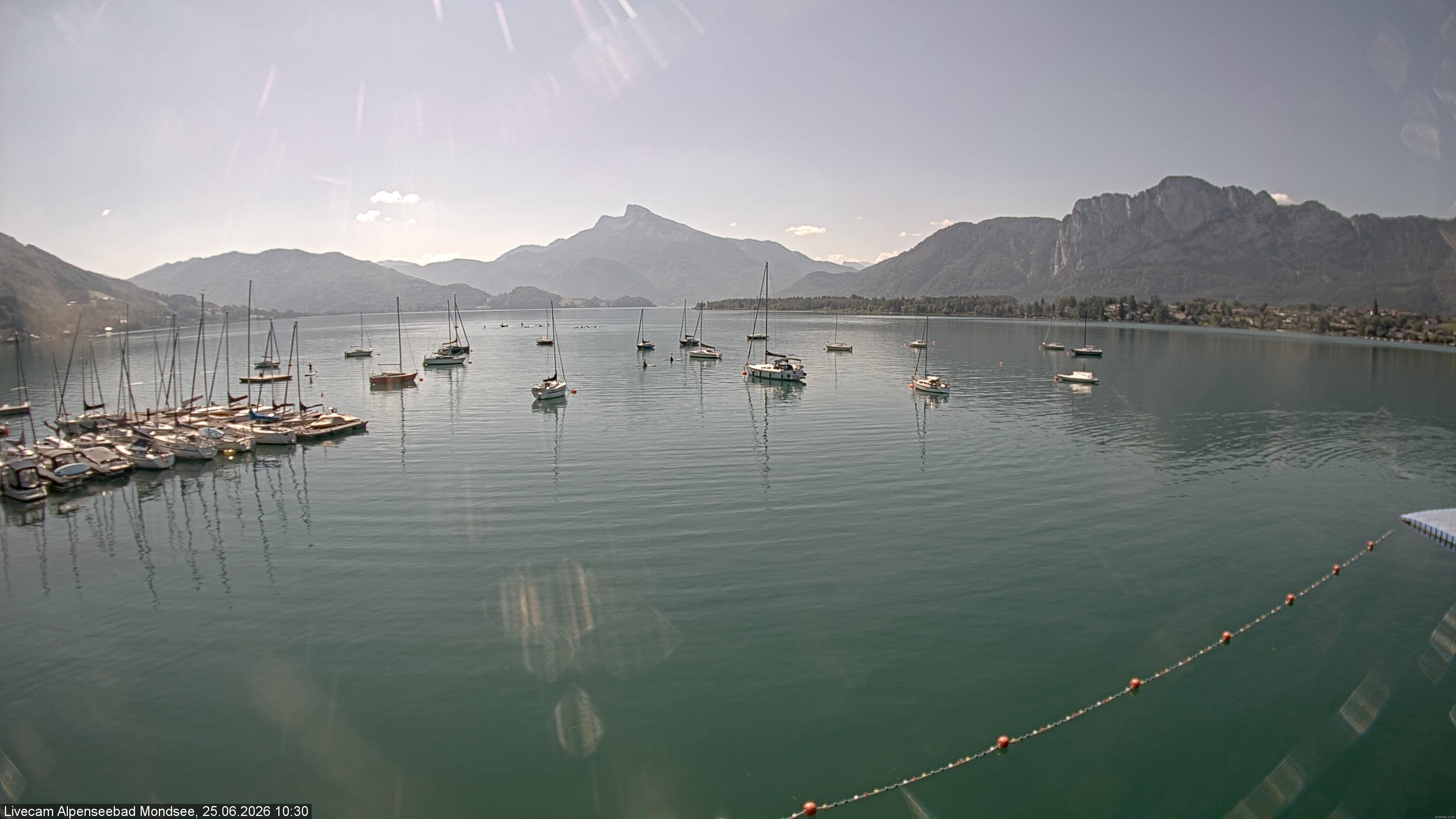 Archiv Foto Webcam Strandbad Alpenseebad am Mondsee