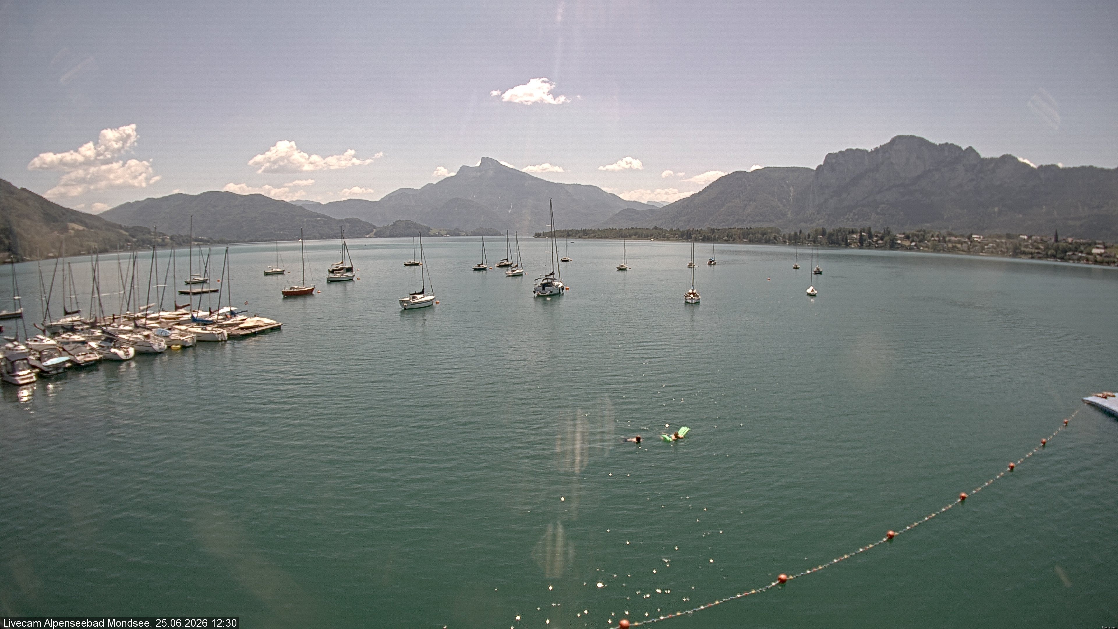 Archiv Foto Webcam Strandbad Alpenseebad am Mondsee