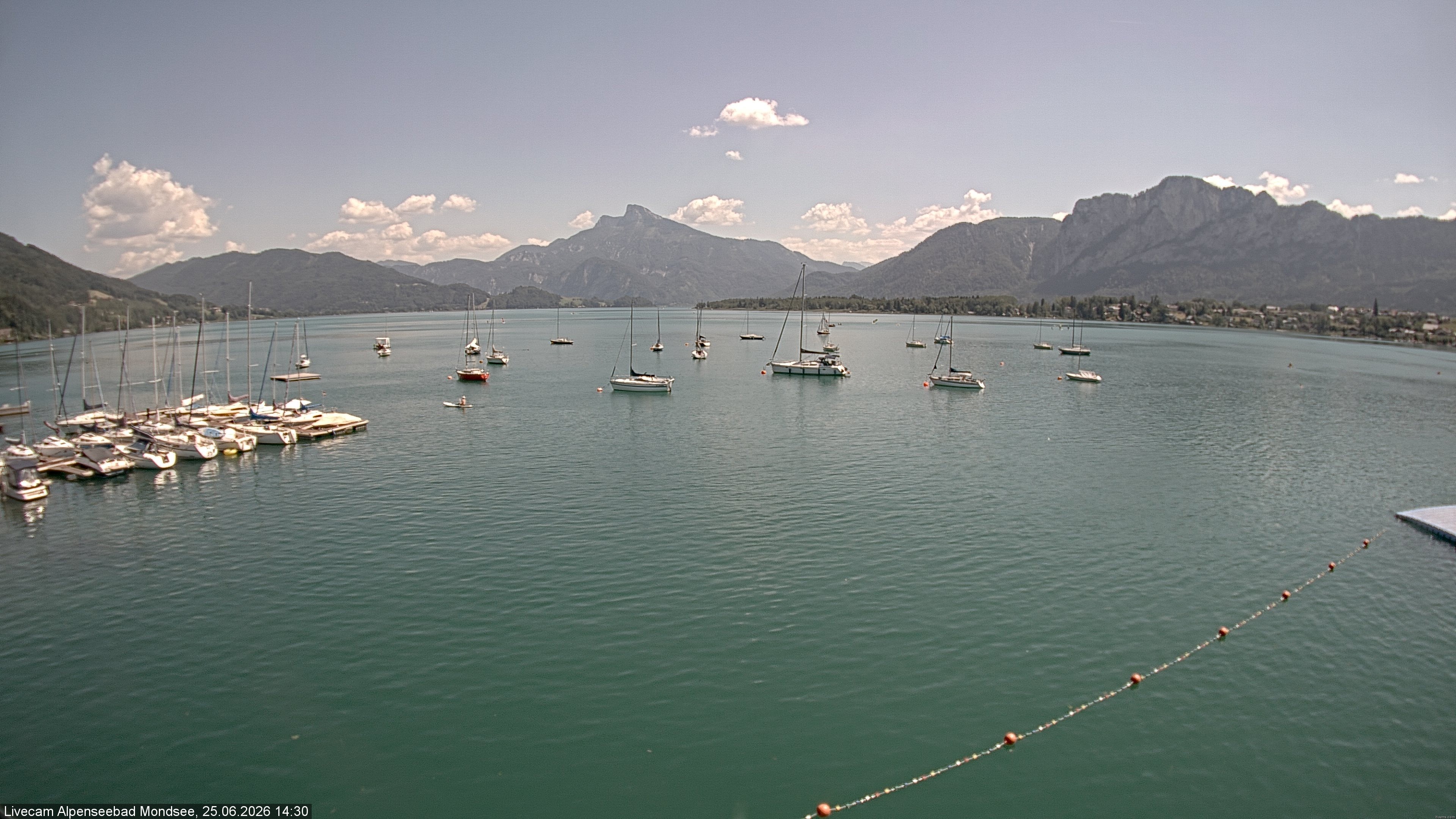Archiv Foto Webcam Strandbad Alpenseebad am Mondsee