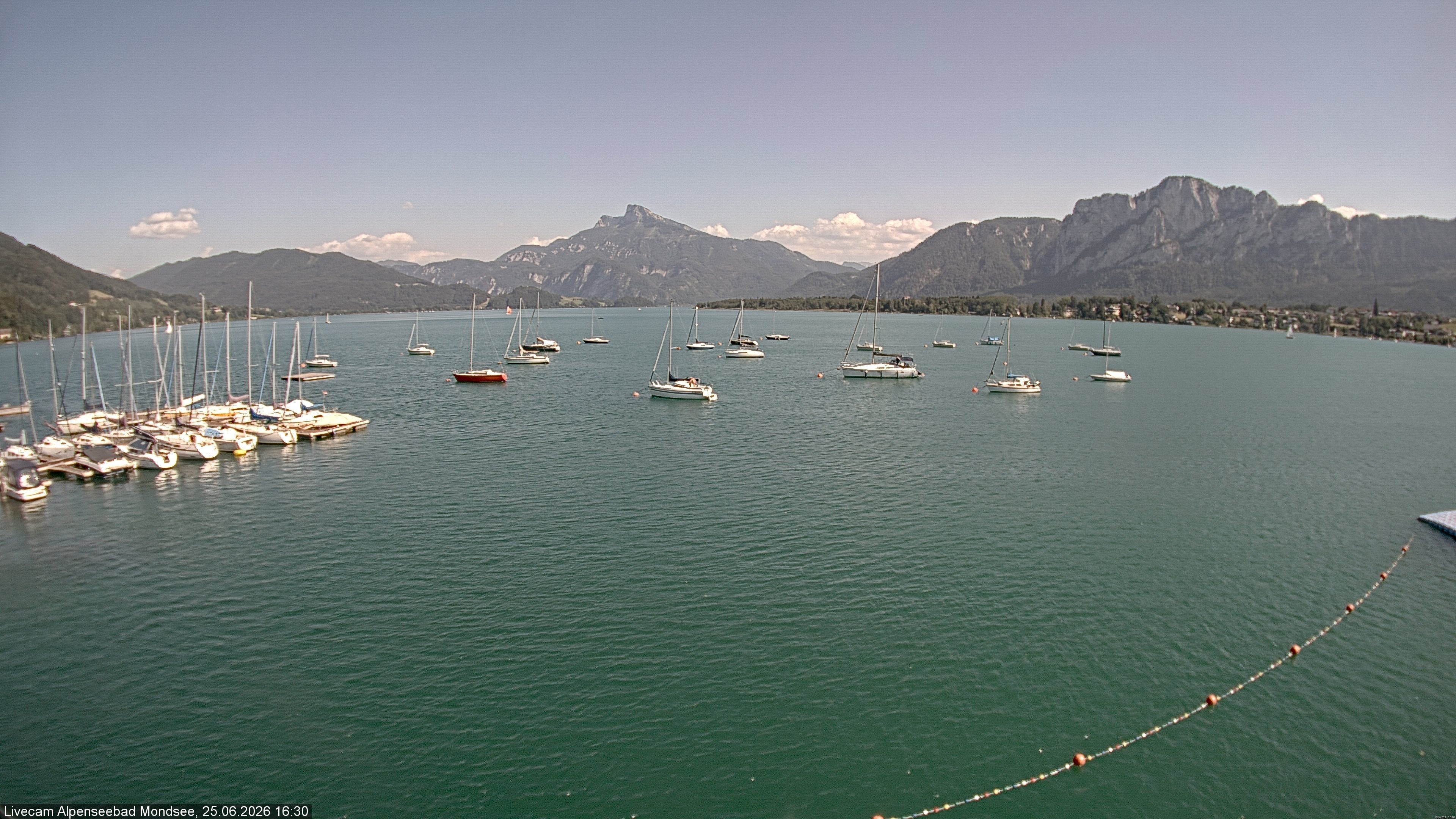 Archiv Foto Webcam Strandbad Alpenseebad am Mondsee