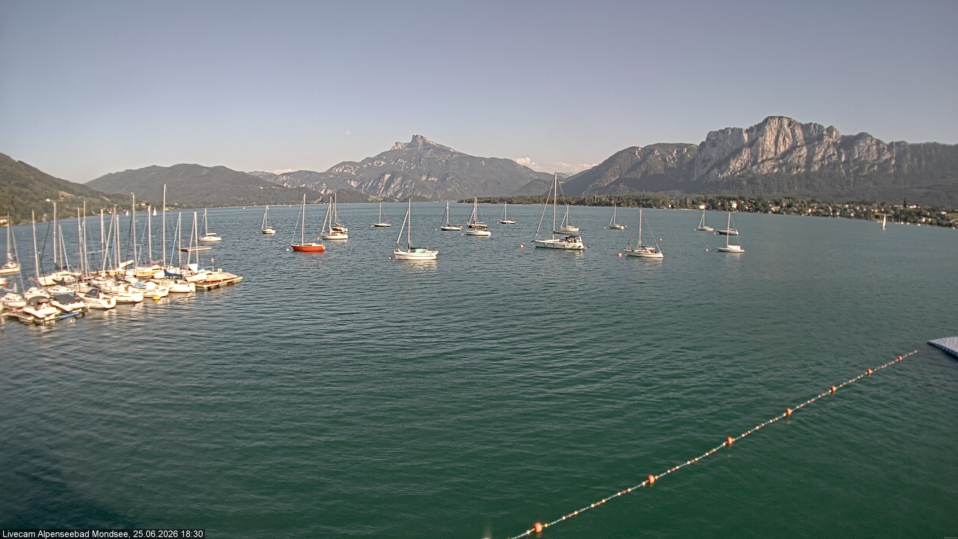 Archiv Foto Webcam Strandbad Alpenseebad am Mondsee