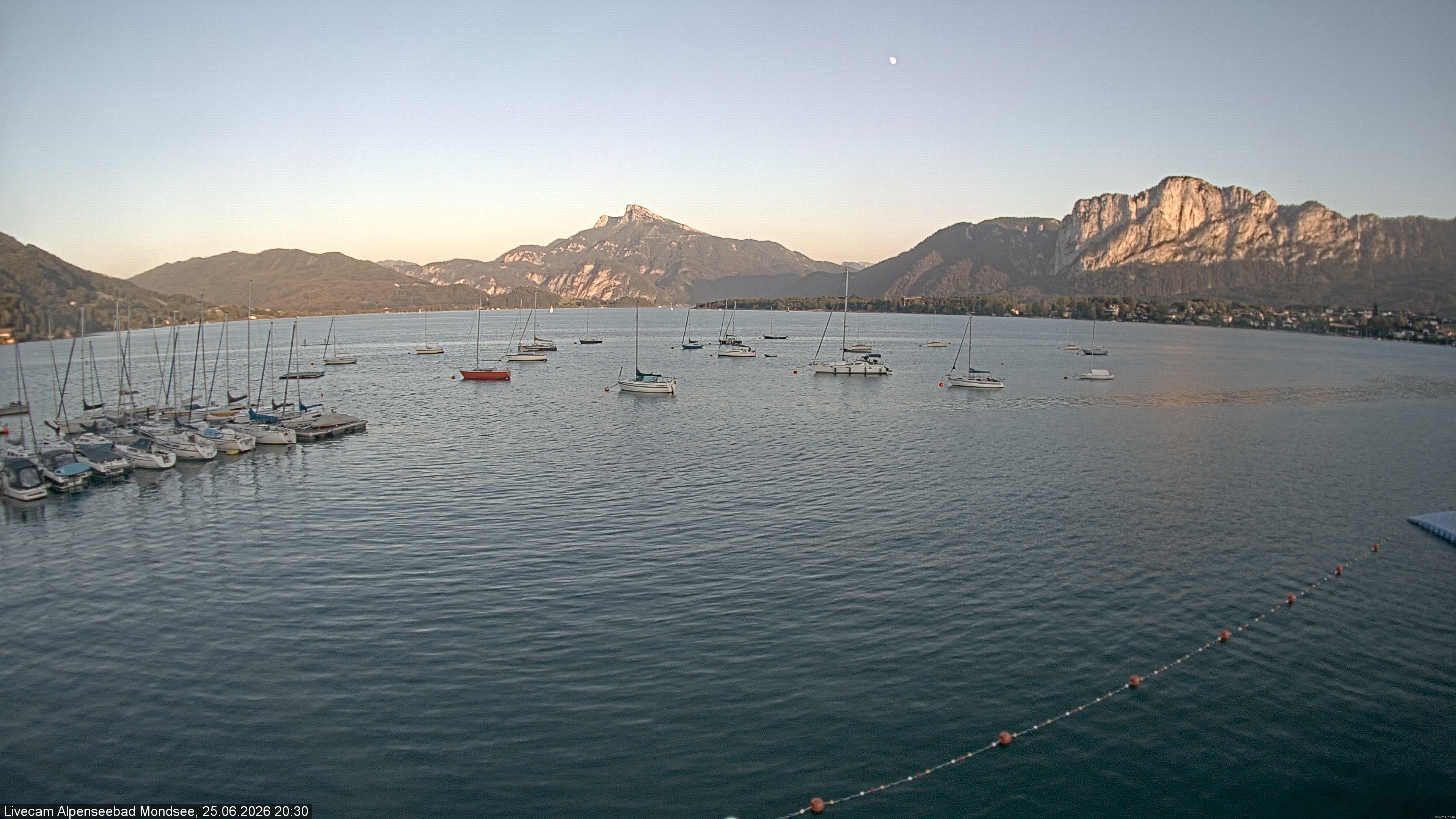 Archiv Foto Webcam Strandbad Alpenseebad am Mondsee