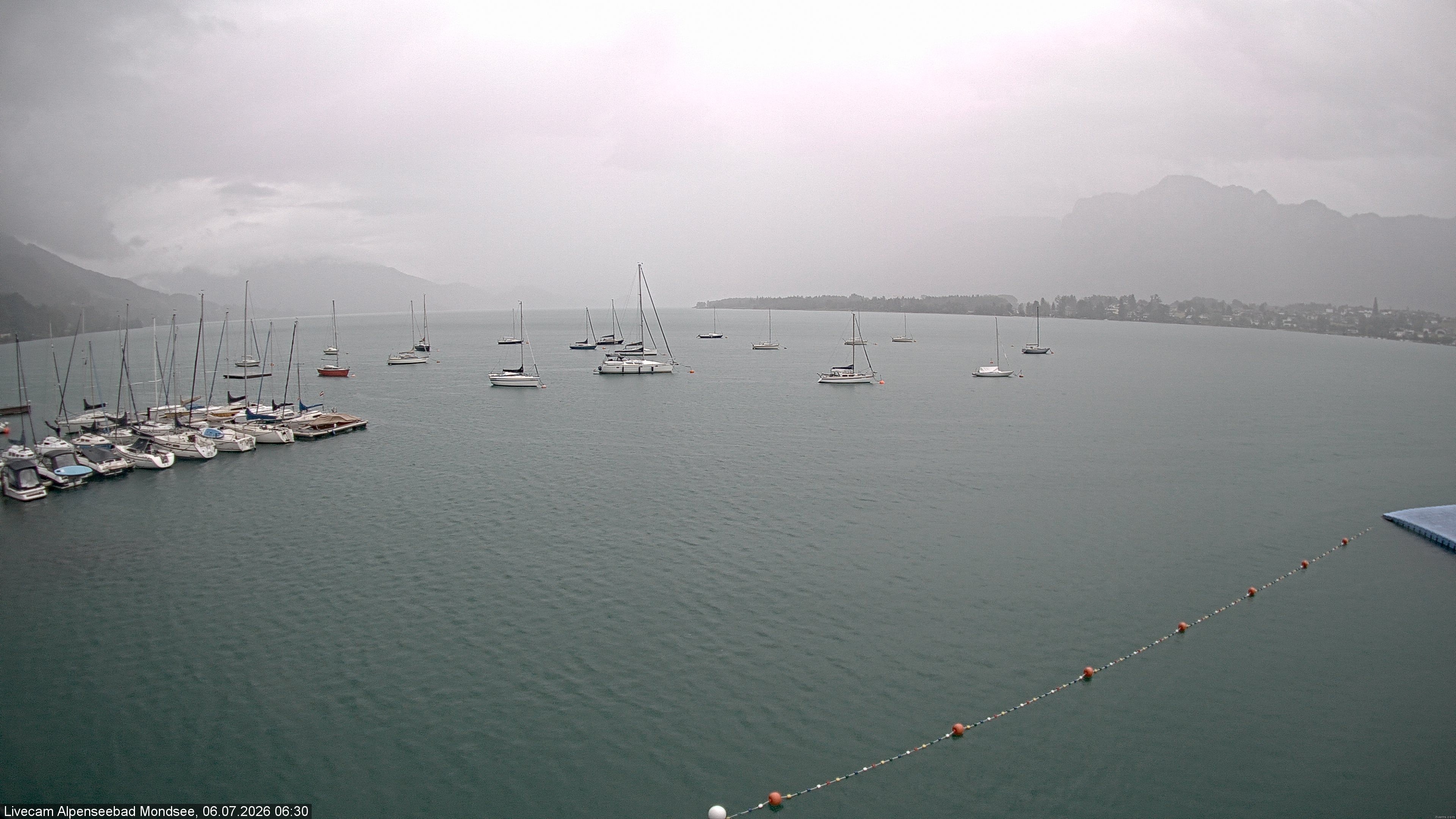 Archiv Foto Webcam Strandbad Alpenseebad am Mondsee