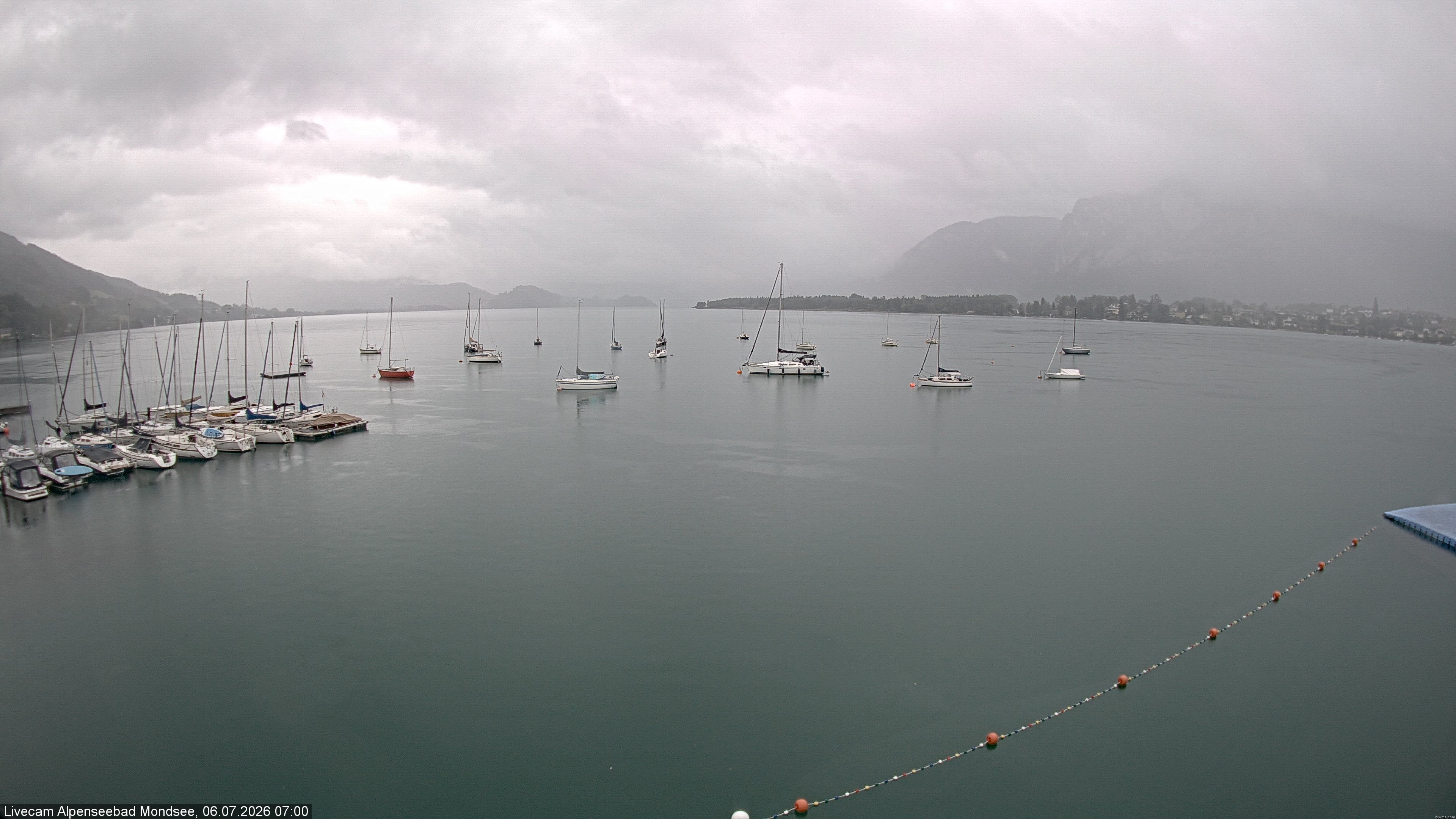 Archiv Foto Webcam Strandbad Alpenseebad am Mondsee