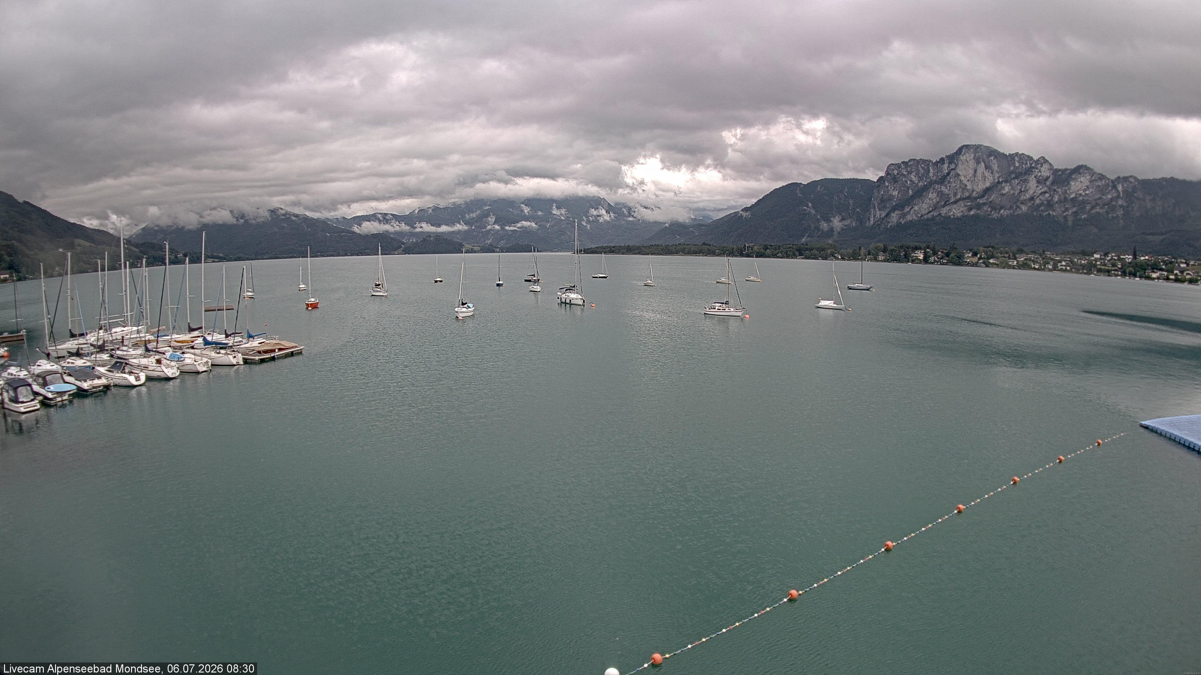 Archiv Foto Webcam Strandbad Alpenseebad am Mondsee