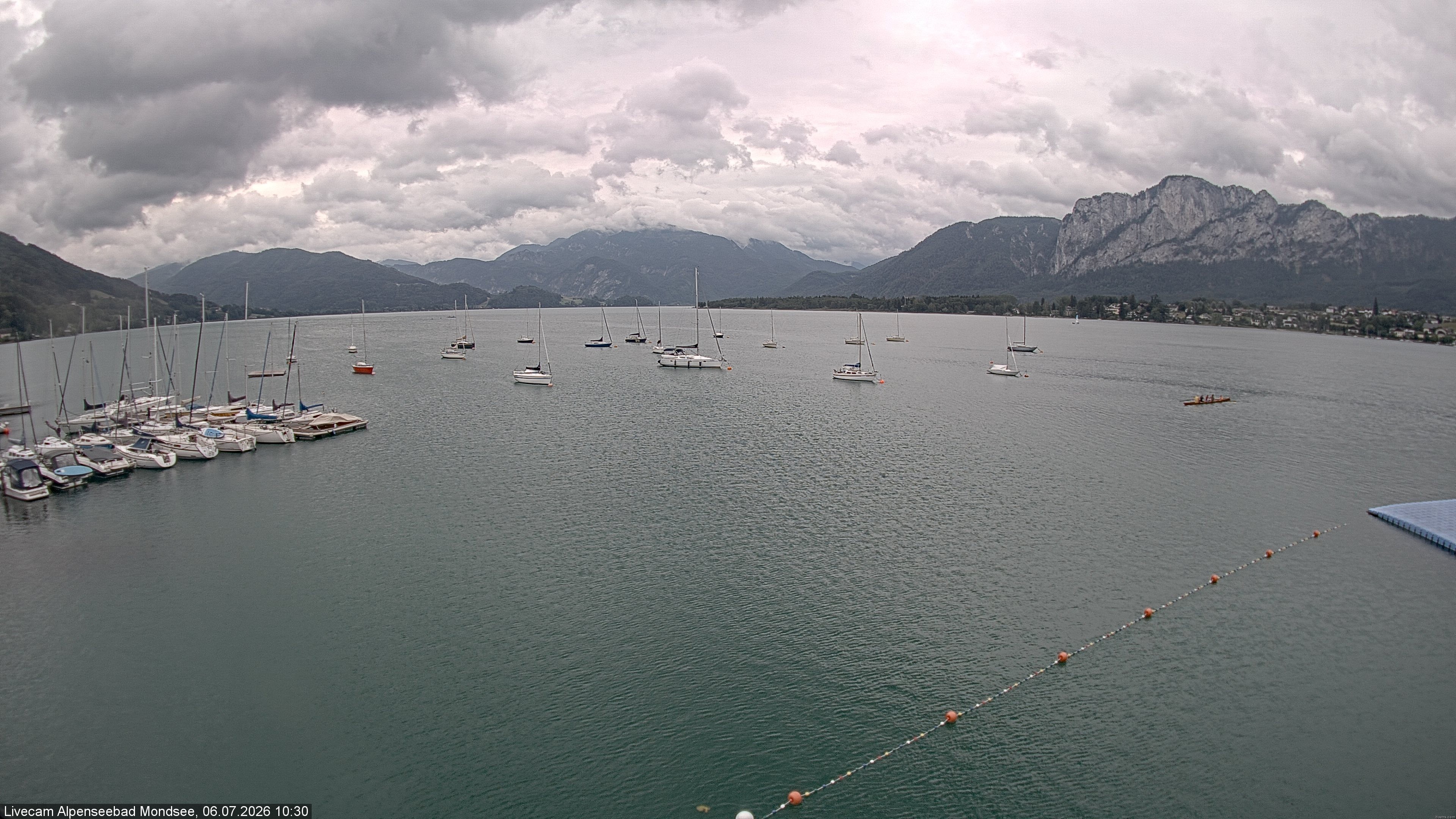 Archiv Foto Webcam Strandbad Alpenseebad am Mondsee