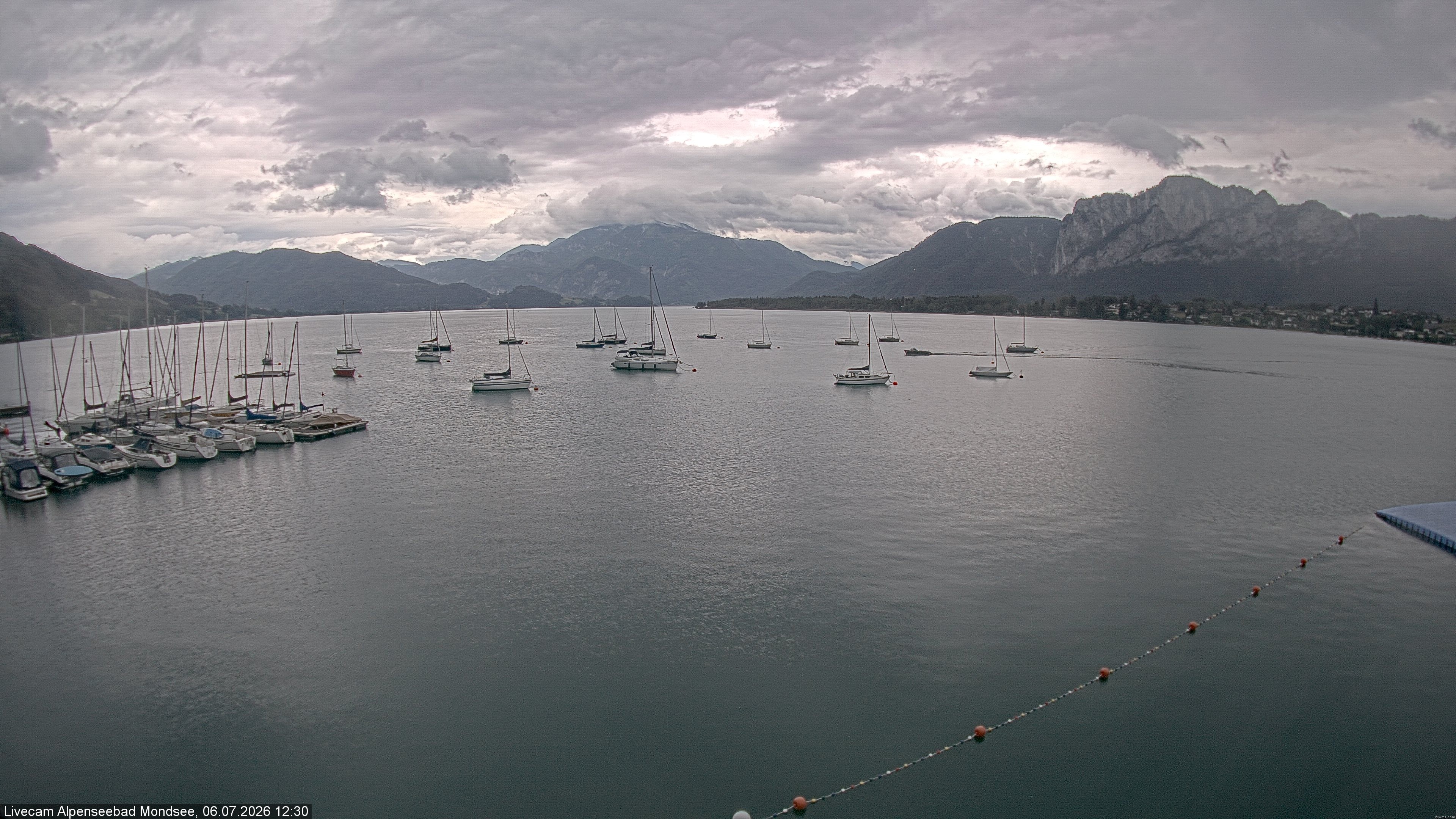 Archiv Foto Webcam Strandbad Alpenseebad am Mondsee