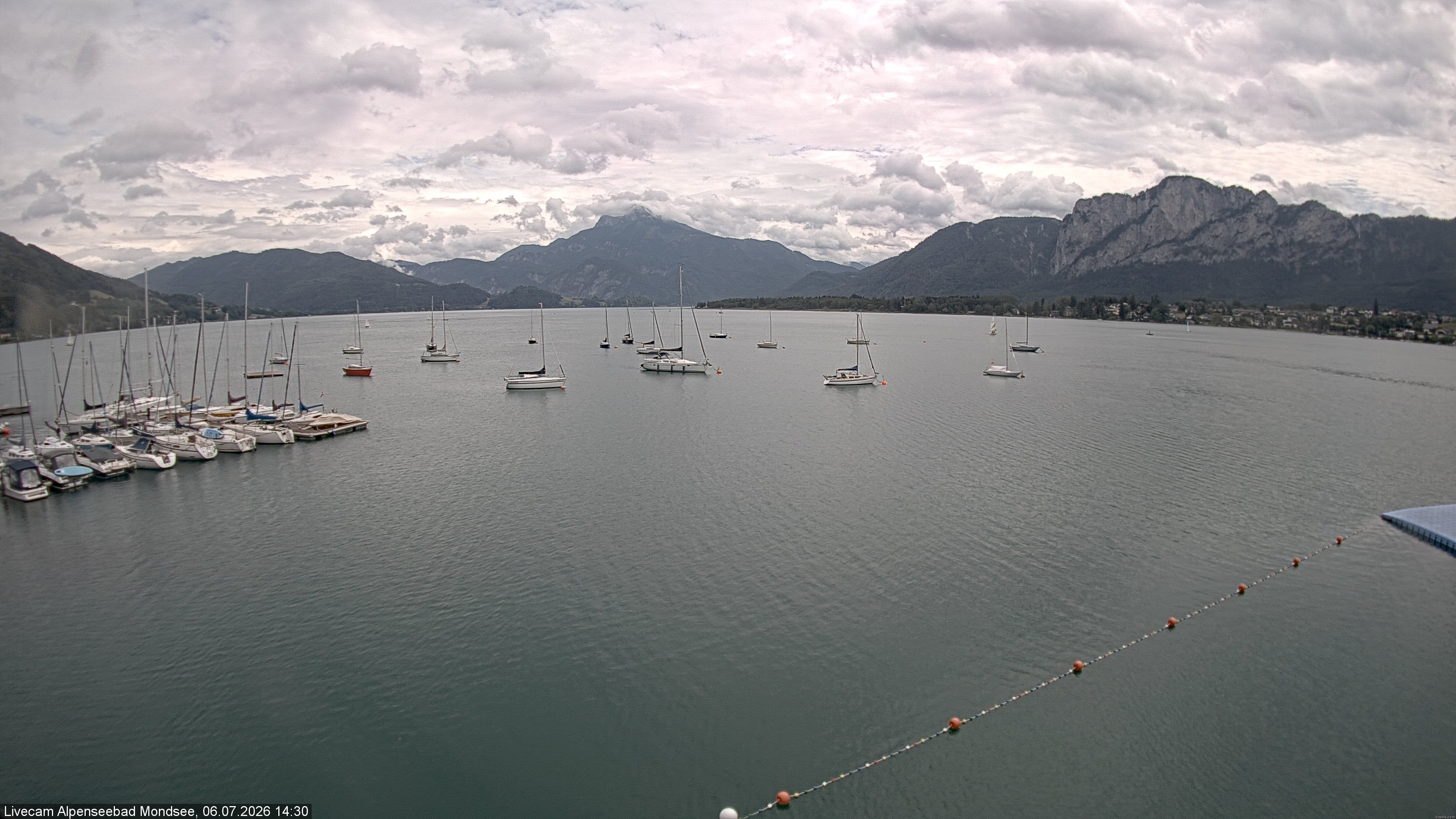 Archiv Foto Webcam Strandbad Alpenseebad am Mondsee