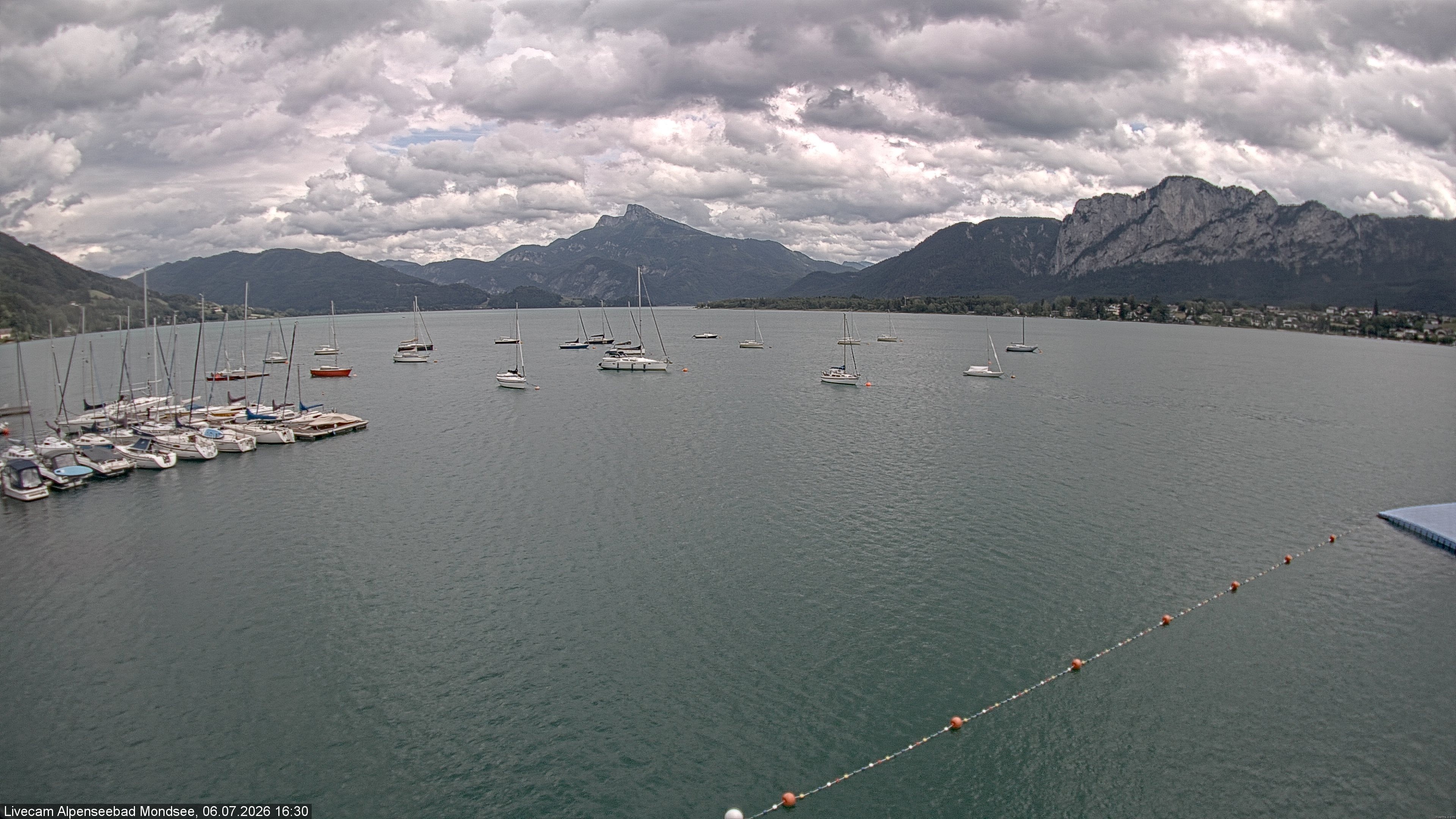 Archiv Foto Webcam Strandbad Alpenseebad am Mondsee