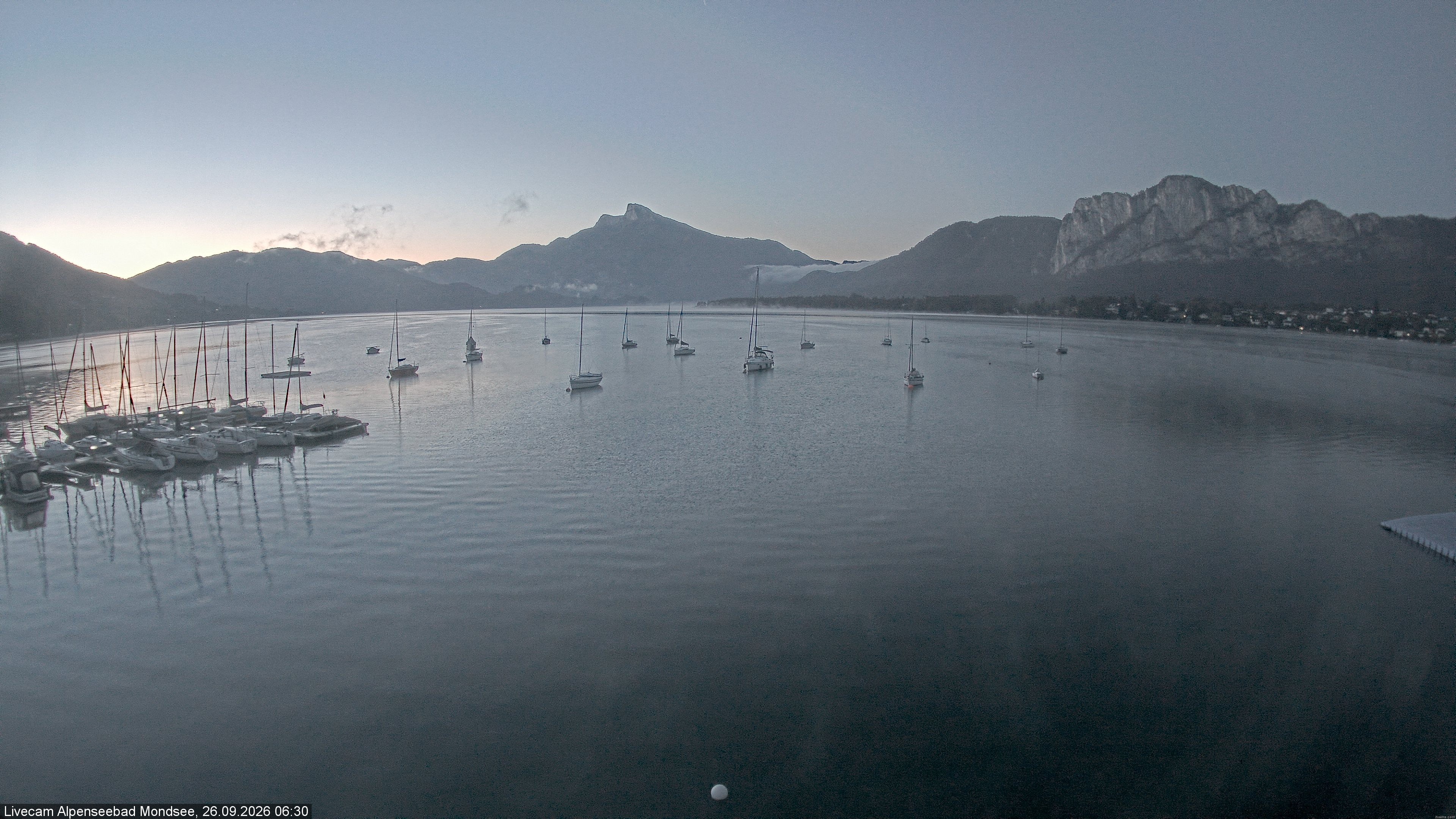 Archiv Foto Webcam Strandbad Alpenseebad am Mondsee