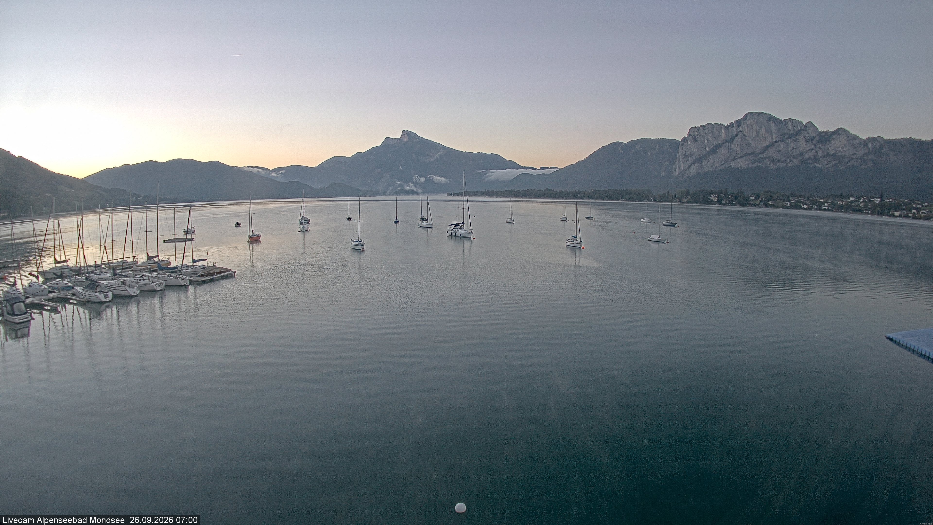 Archiv Foto Webcam Strandbad Alpenseebad am Mondsee
